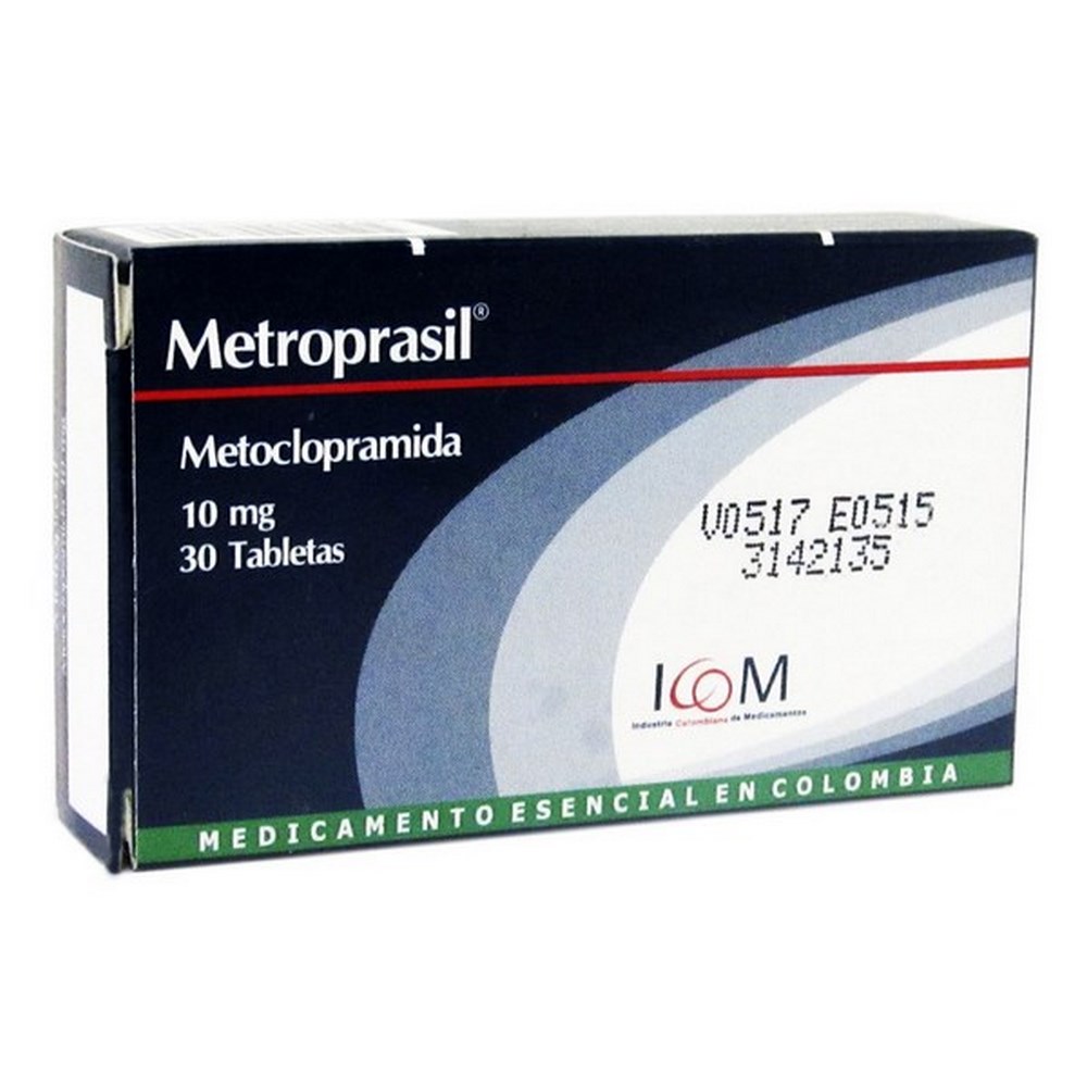 Metroprasil 10 mg – 30 tabletas (Metoclopramida) – ICOM