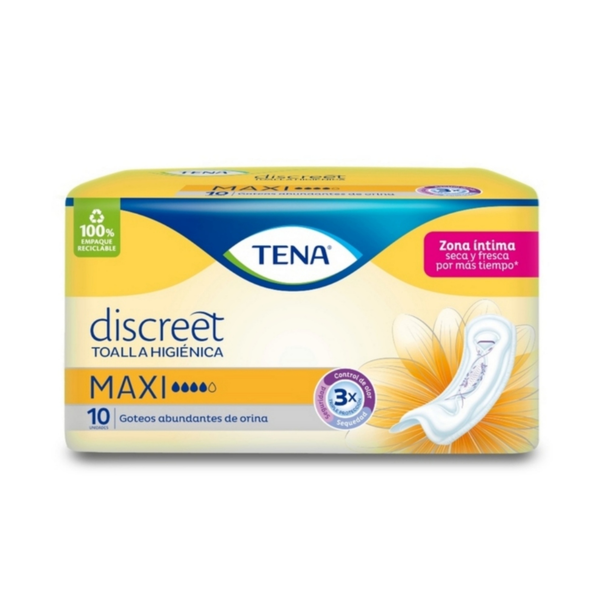 Toallas TENA Mujer Maxi - 10 Unidades