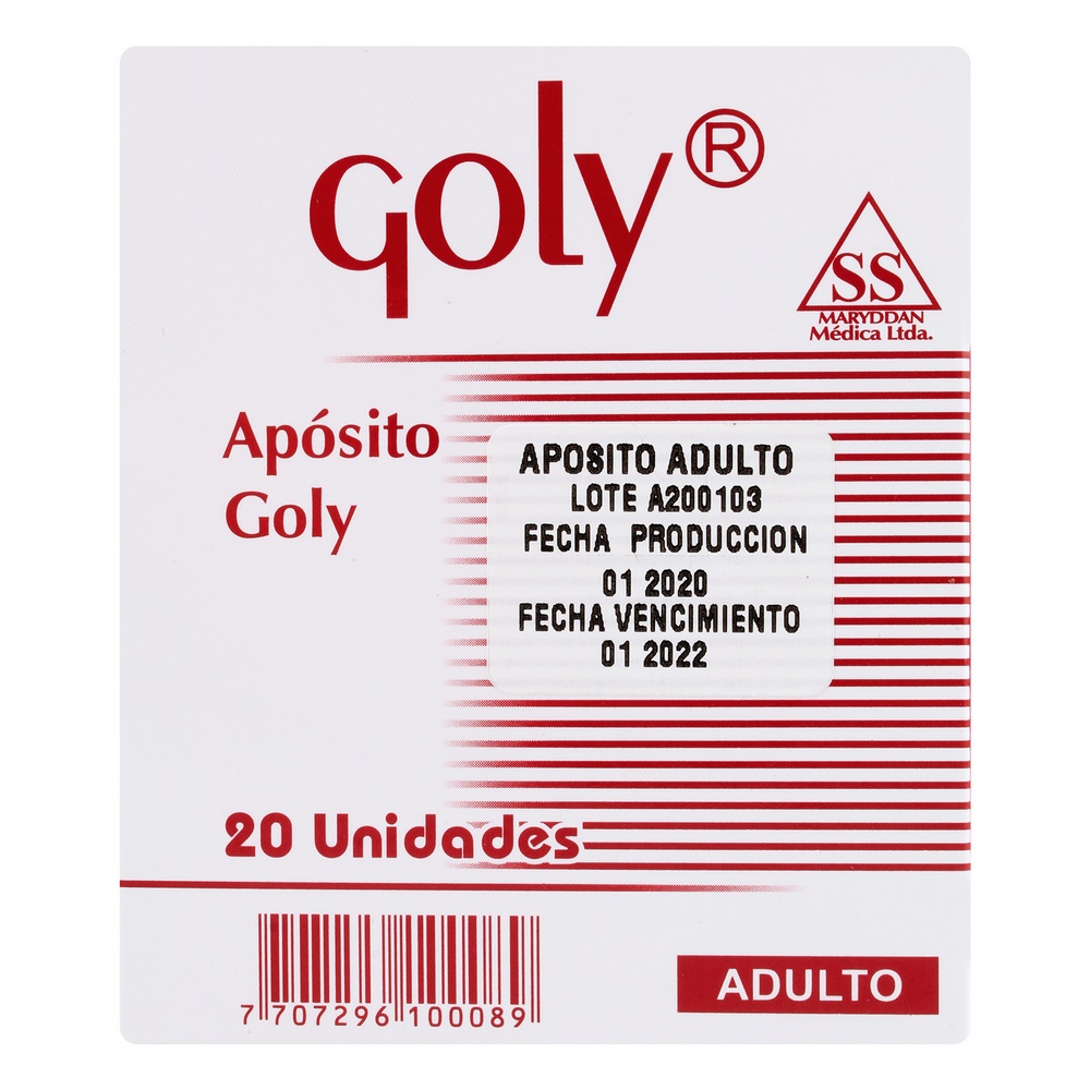 Aposito ocular Goly Adultos – 20 parches oclusores