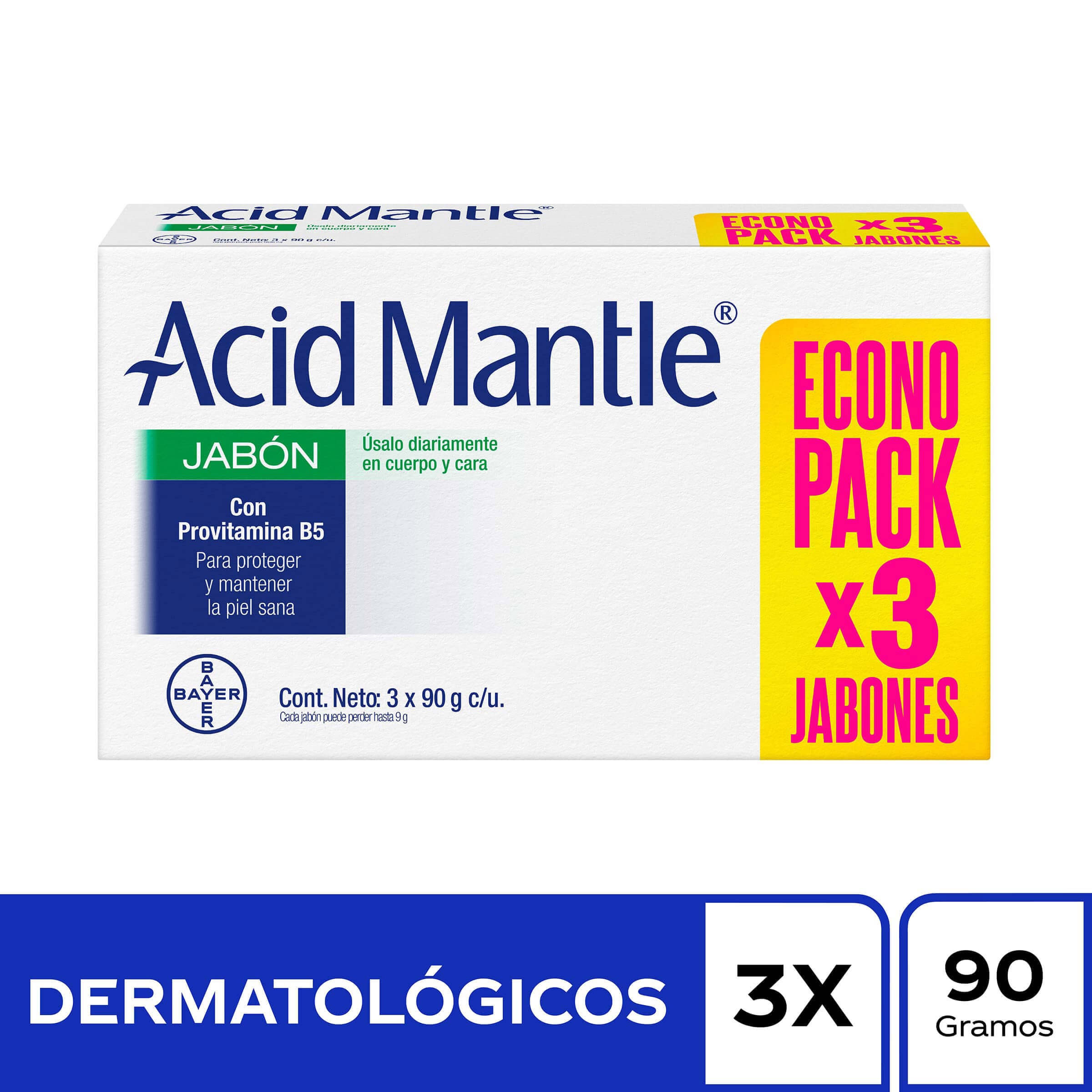3 Jabones Acid Mantle 90 g – Econopack