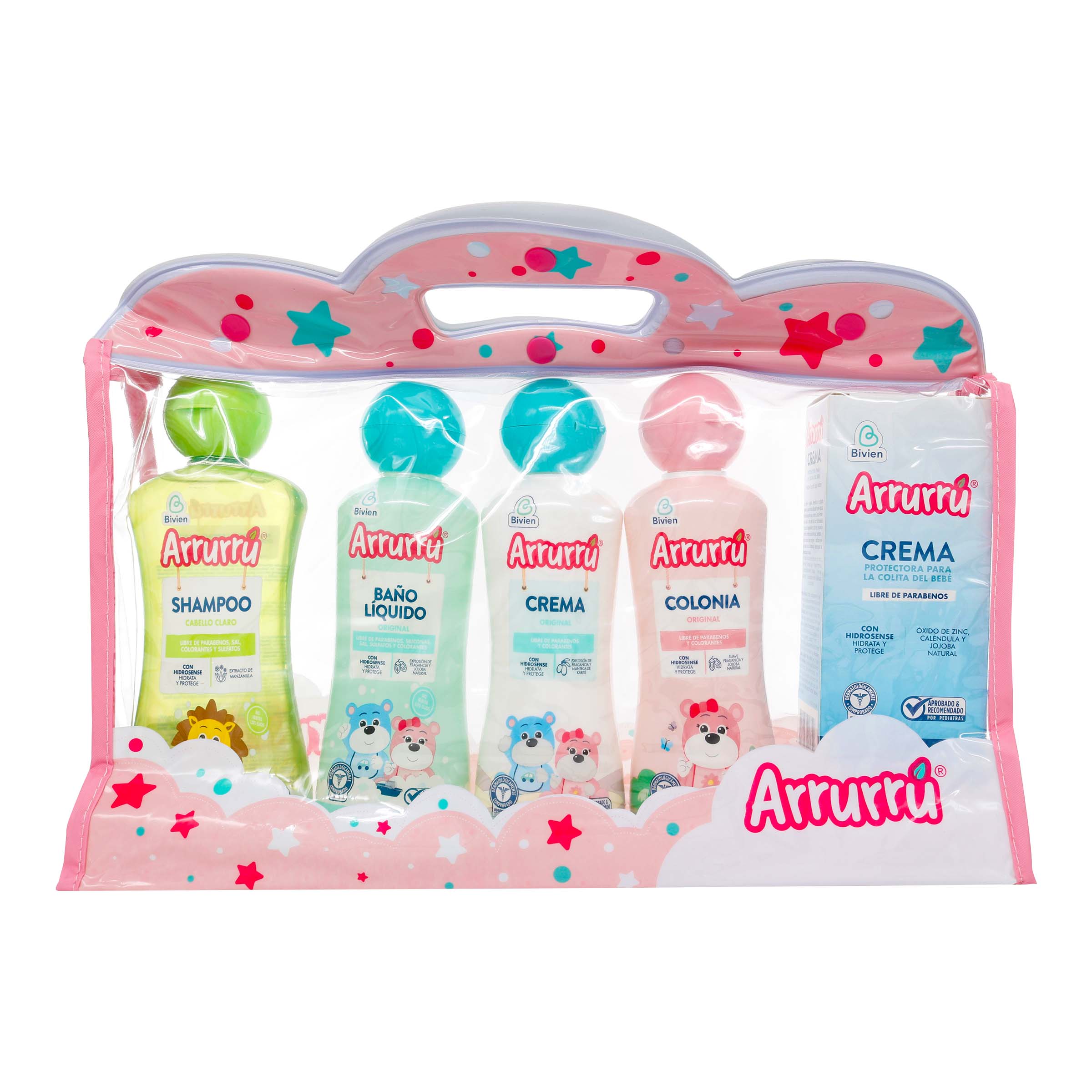 Estuche Arrurrú Abuelita Rosado 5 Unidades