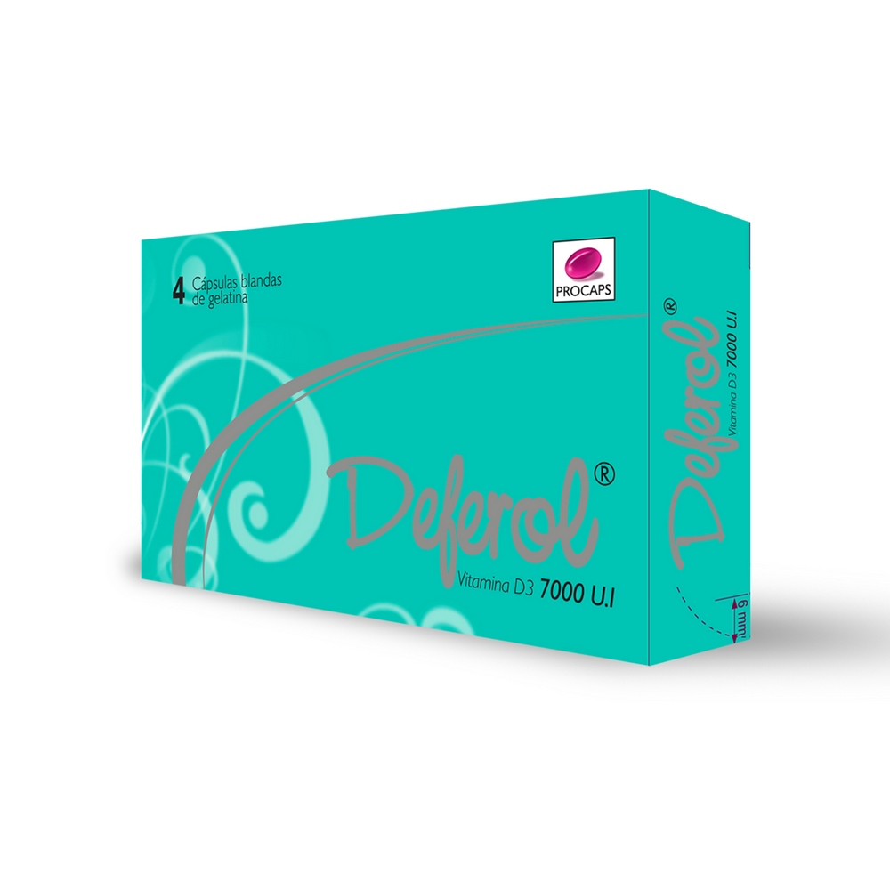 Deferol 7000 UI – Vitamina D 4 cápsulas