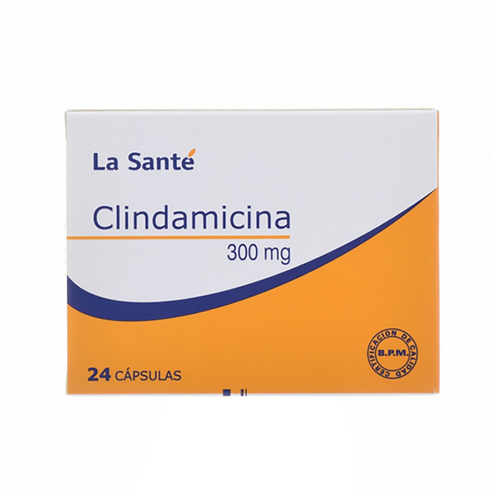 Clindamicina 300 mg - 24 cápsulas (La Santé)