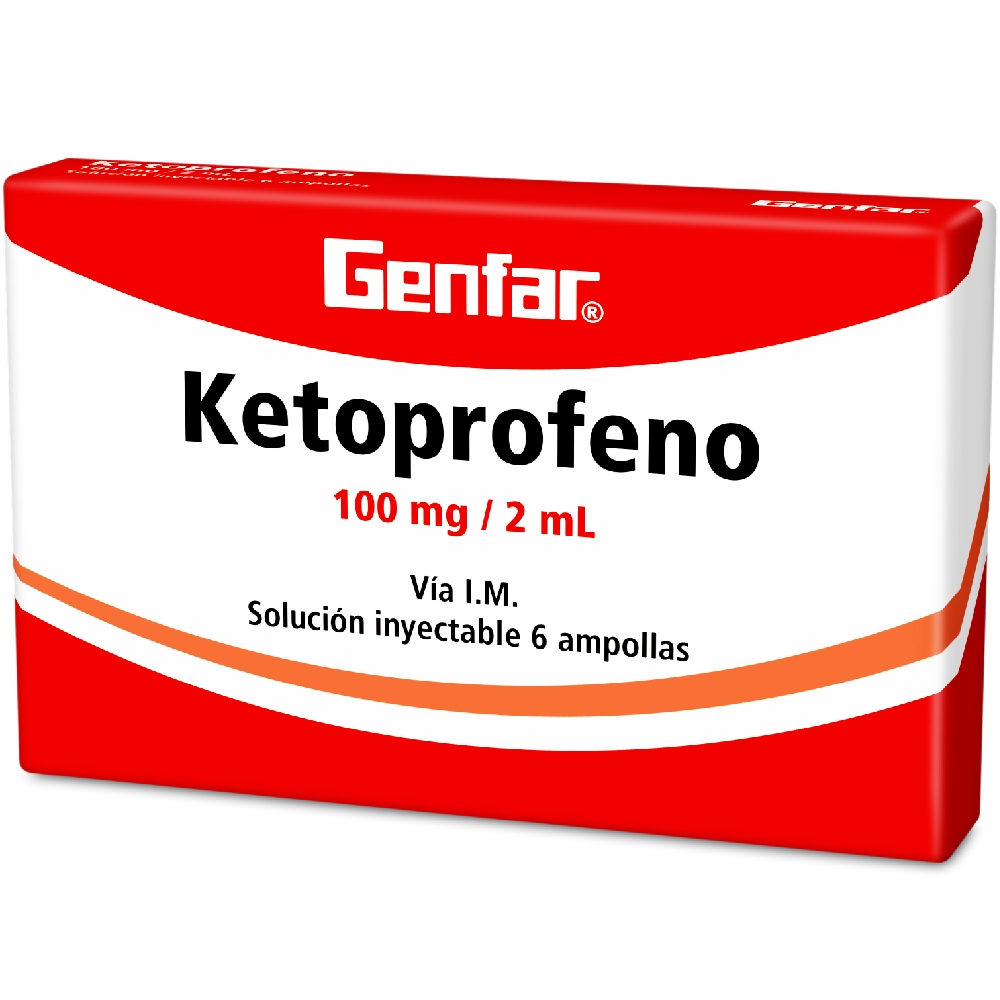 Ketoproeno 100 mg 6 ampollas Genfar