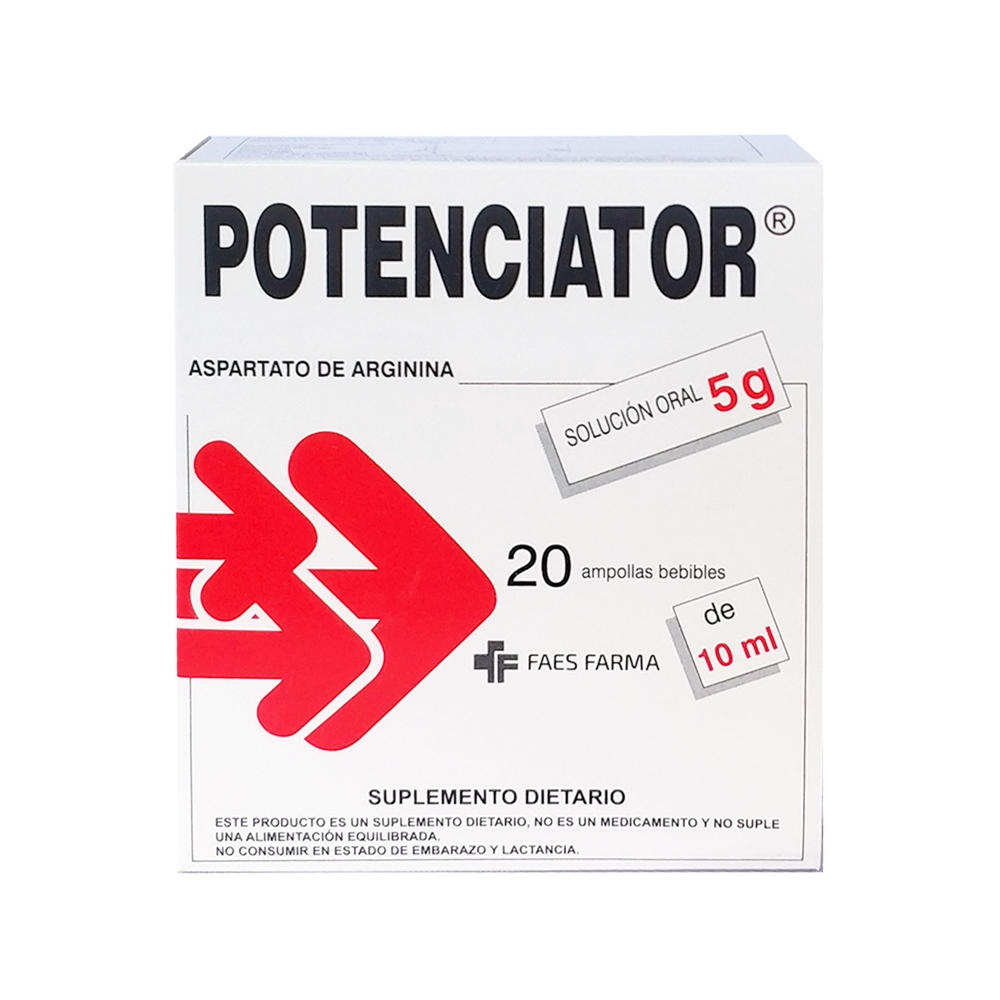 POTENCIADOR CON ARGININA 20 AMPOLAS 10 ml