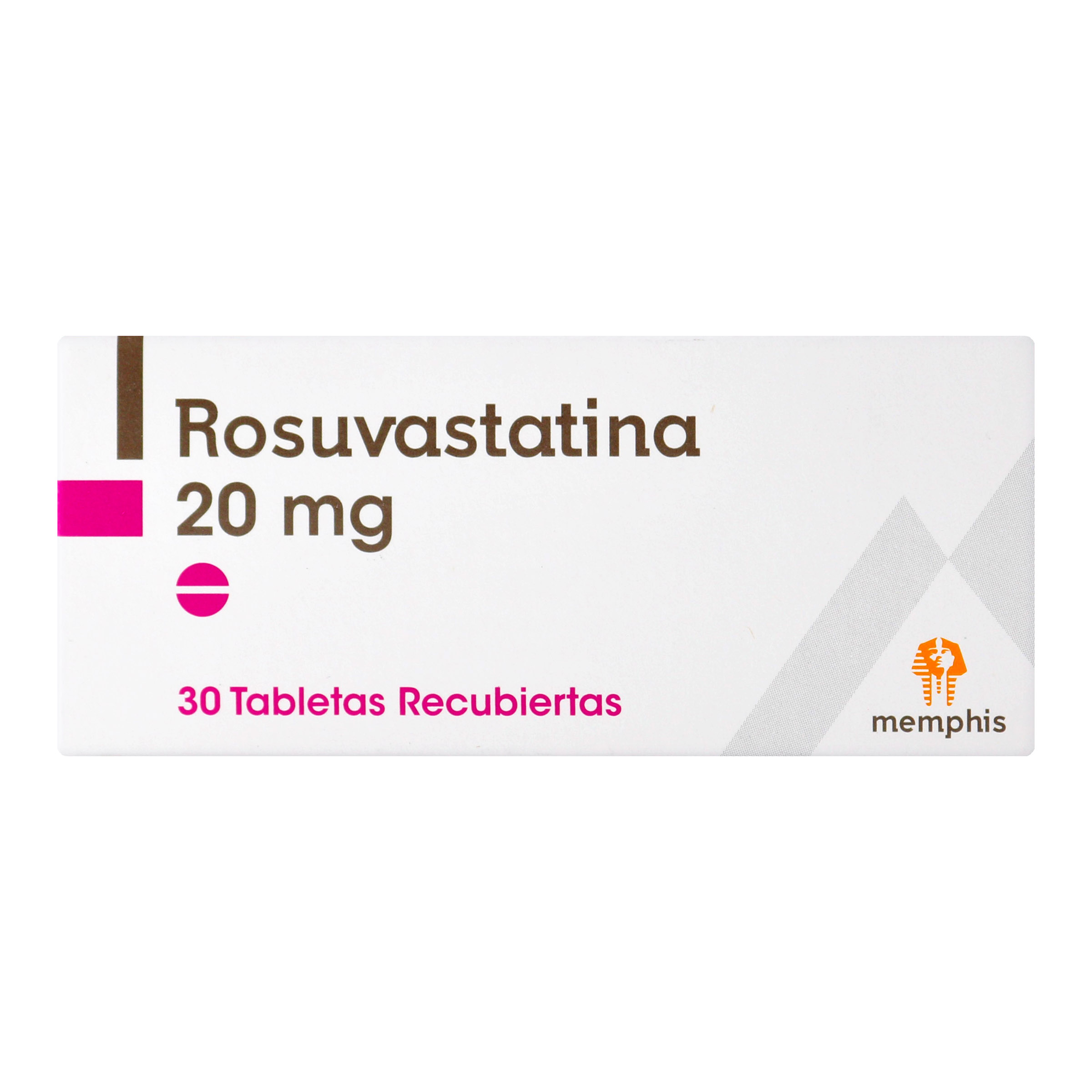 Rosuvastatina 20 mg, 30 tabletas - MEMPHIS