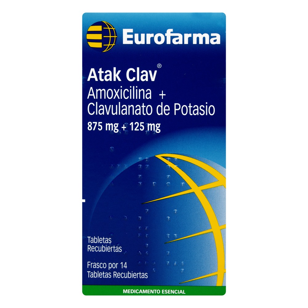 Atak CLAV 875 mg - Amoxicilina + clavulanato 14
