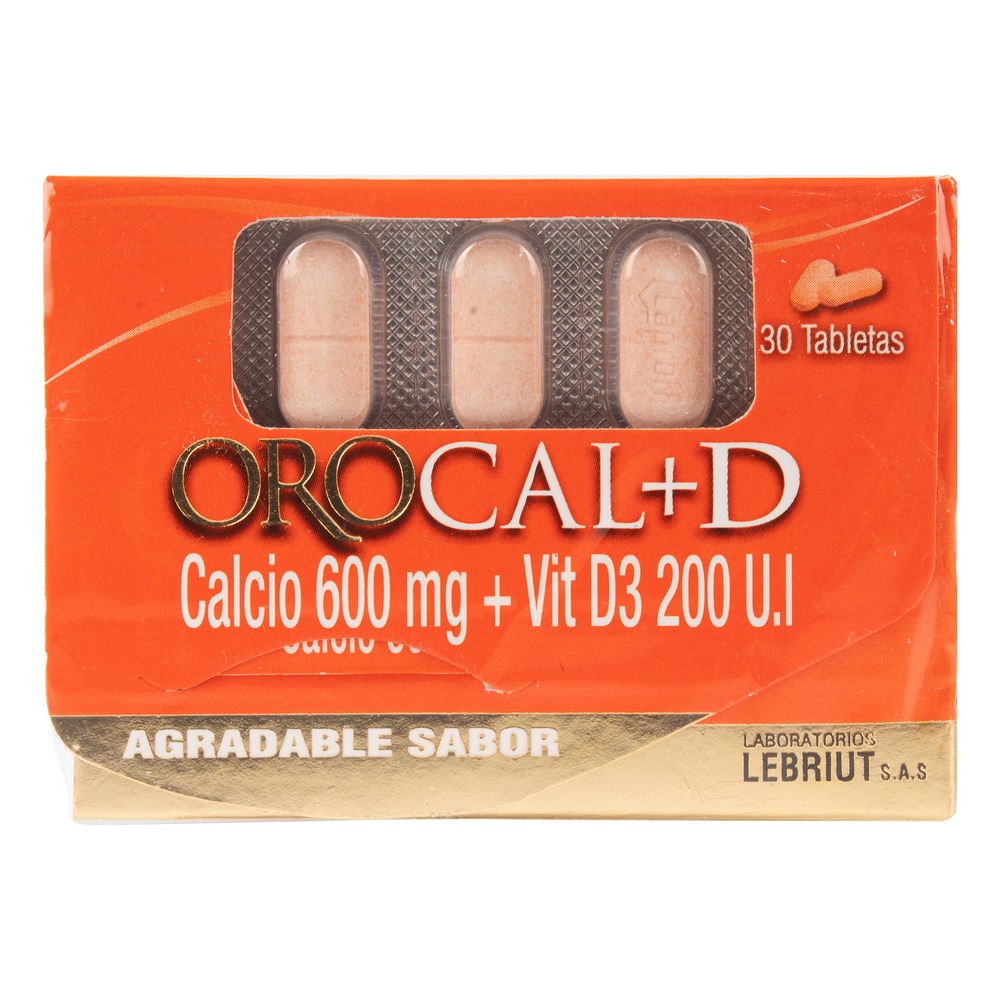 OROCAL D 30 tabletas masticables – calcio + vitamina D