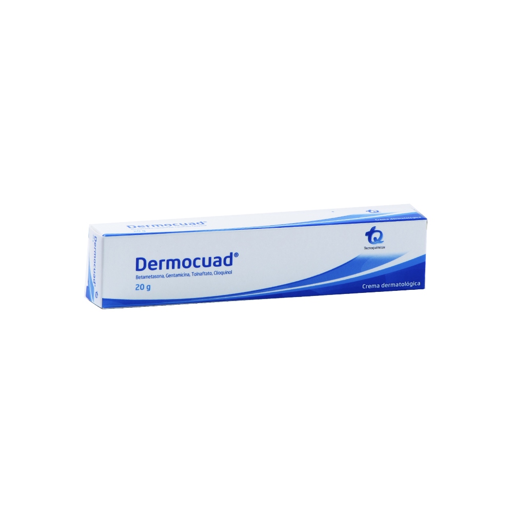 Dermocuad Crema 20 g – Betametasona, Clioquinol, Gentamicina, Tolnaftato