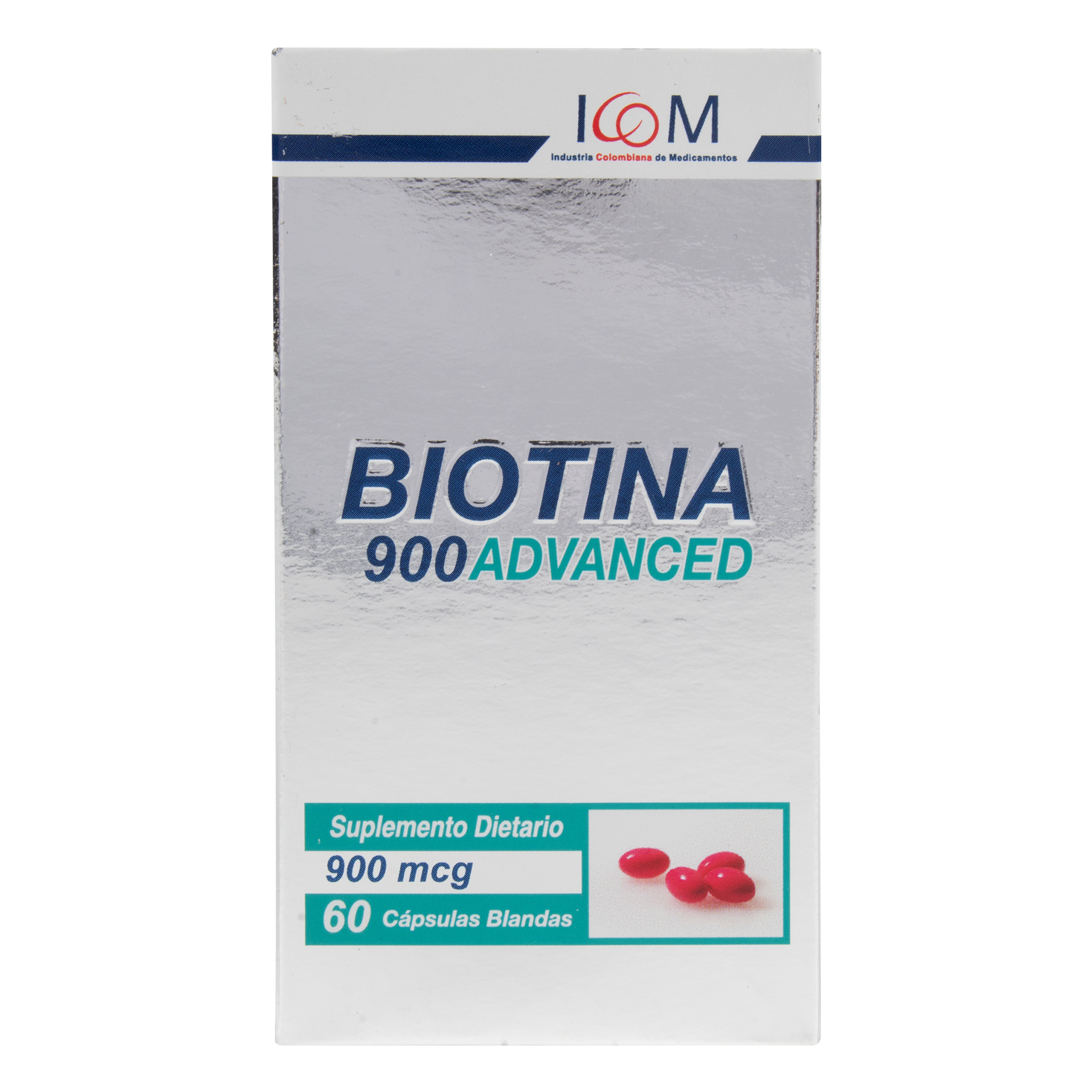 Biotina Advanced 900 mg – 60 cápsulas | ICOM