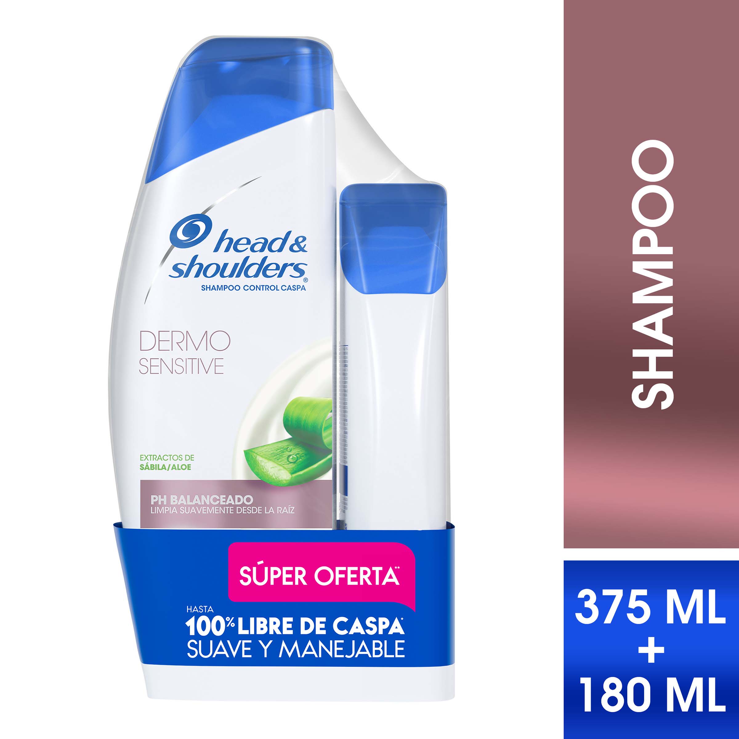 Head & Shoulders champú anti caspa pack 375 ml + 180 ml