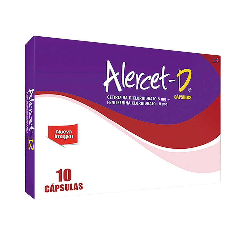 ALERCET D 10 cápsulas cetirizina-fenilefrina