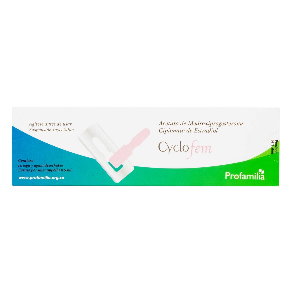 CicloFem 1 Ampolla – Medroxiprogesterona Ciponato + Estradiol