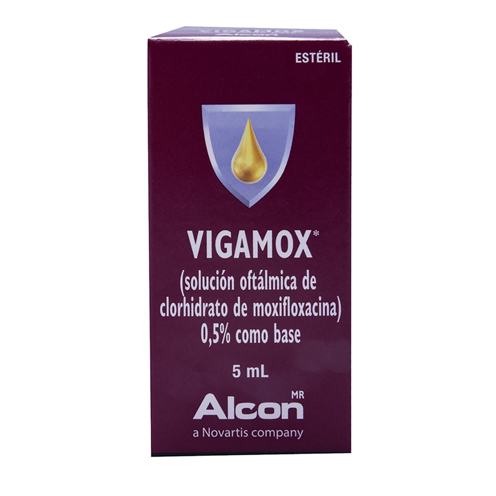 Vigamox 0.5% solución 5 mL (moxifloxacino)