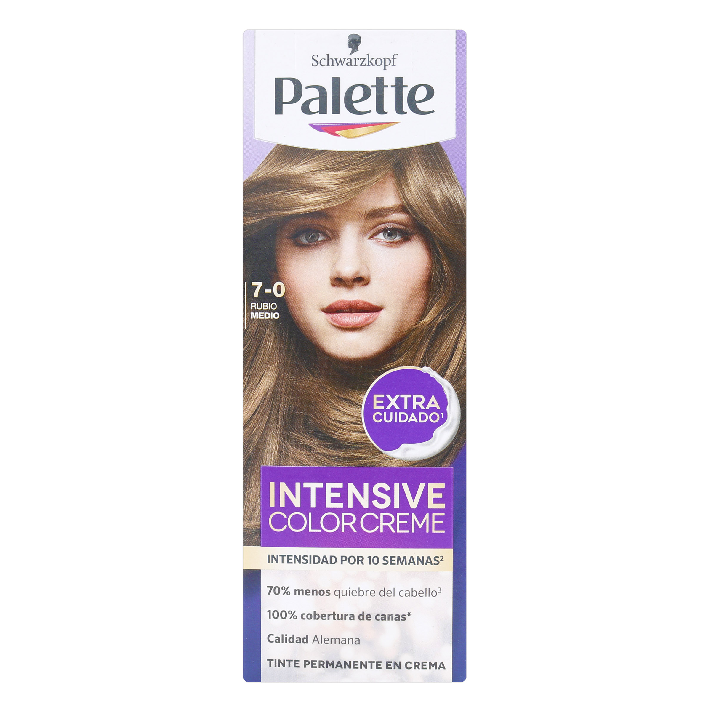 Palette ColorCre Tubo 7-0 Rubio Medio – Tinte para cabello