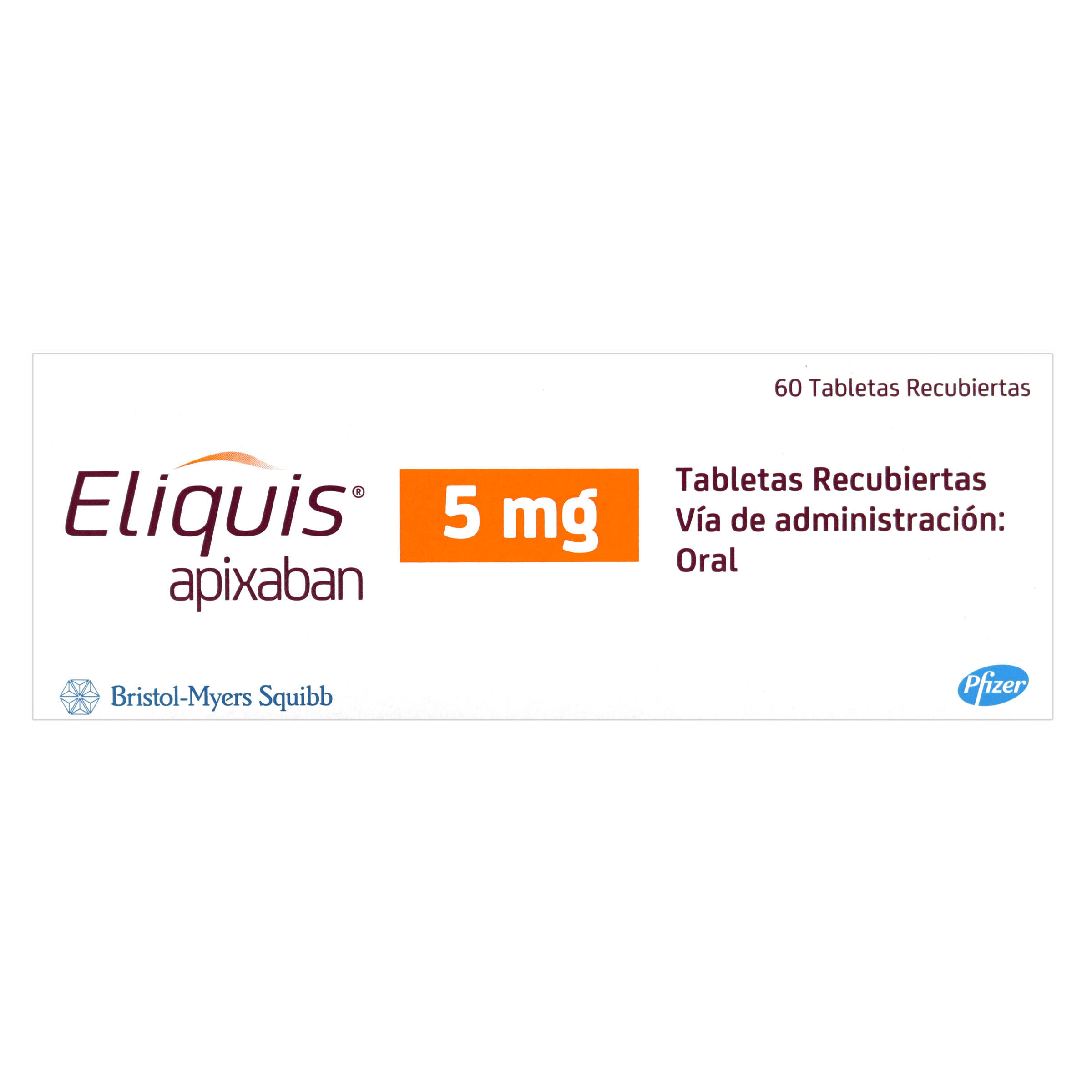 Eliquis 5 mg 60 tabletas – Apixaban