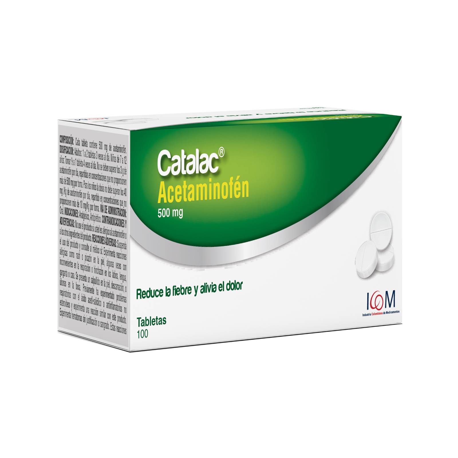 Catalac 500 mg - 100 tabletas ICOM