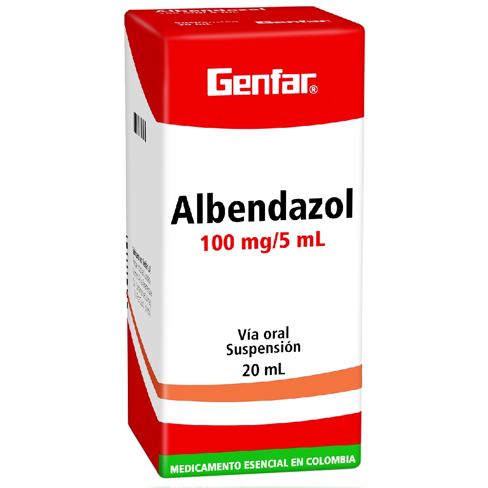 Albendazol Suspensión 20 ml Genfar