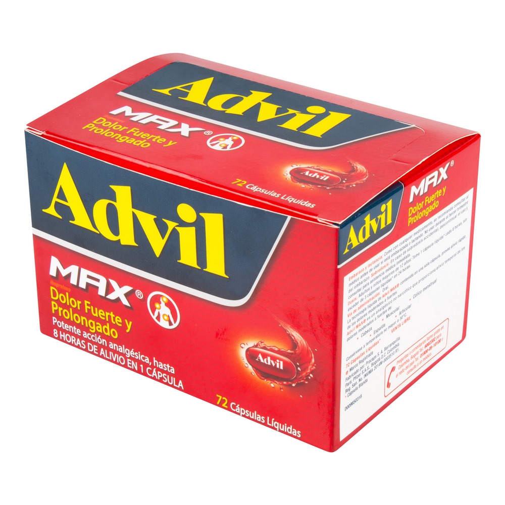 Advil Max Ibuprofeno - 72 cápsulas