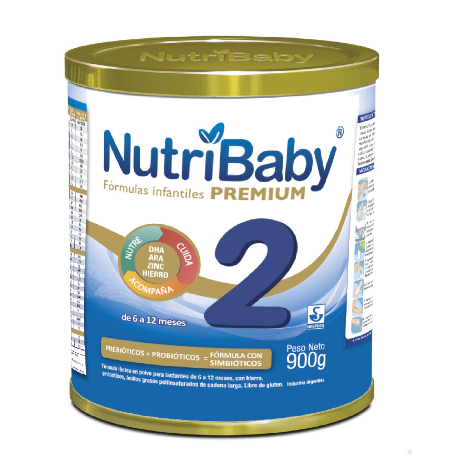 NutriBaby 2 - Leche en polvo 900 g | LAB.SIEGFRIED S.A