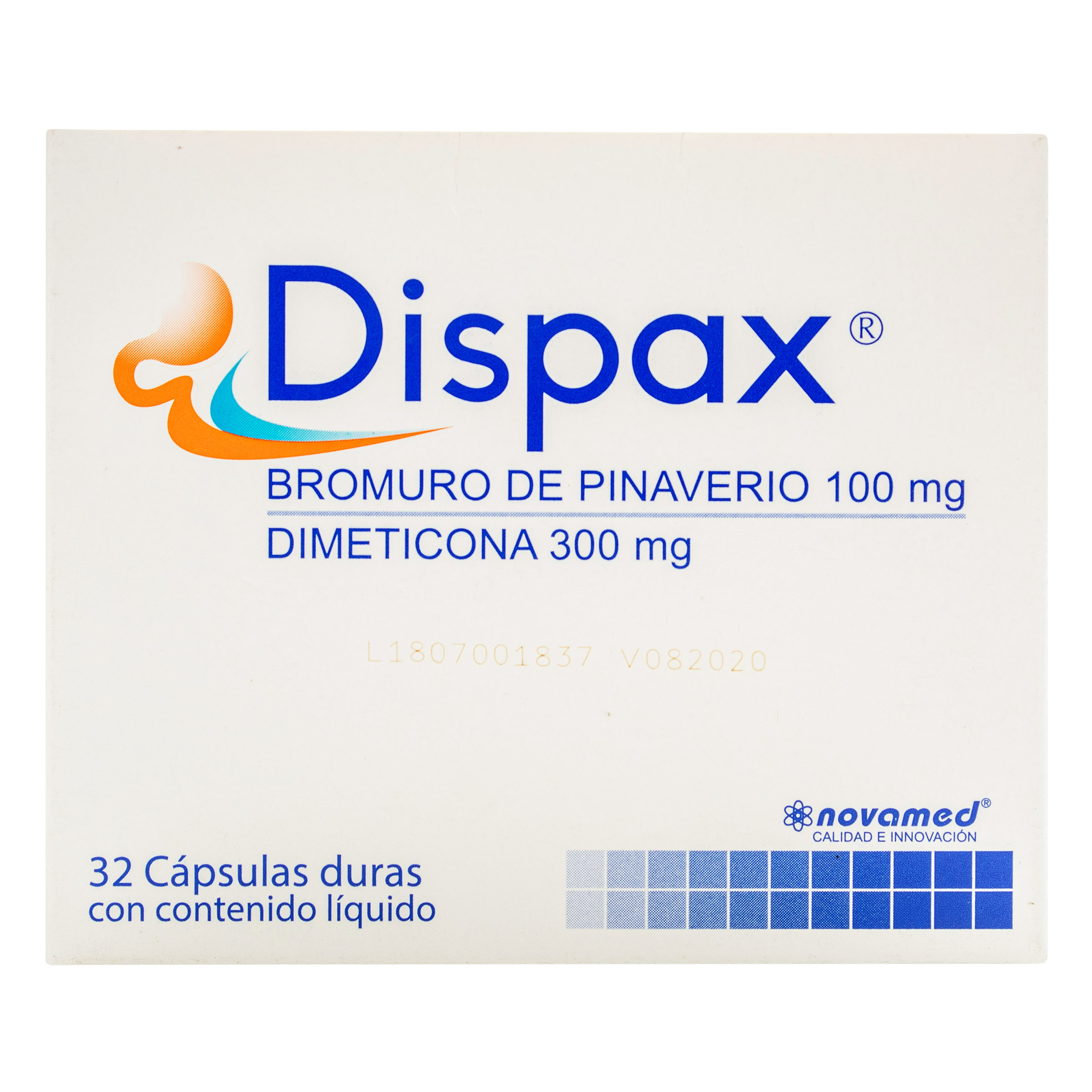 Dispax 32 cápsulas – simeticona y pinaverio