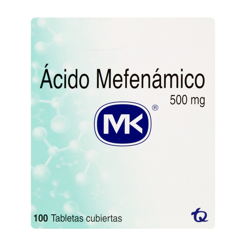 Ácido mefenámico 500 mg – 100 tabletas