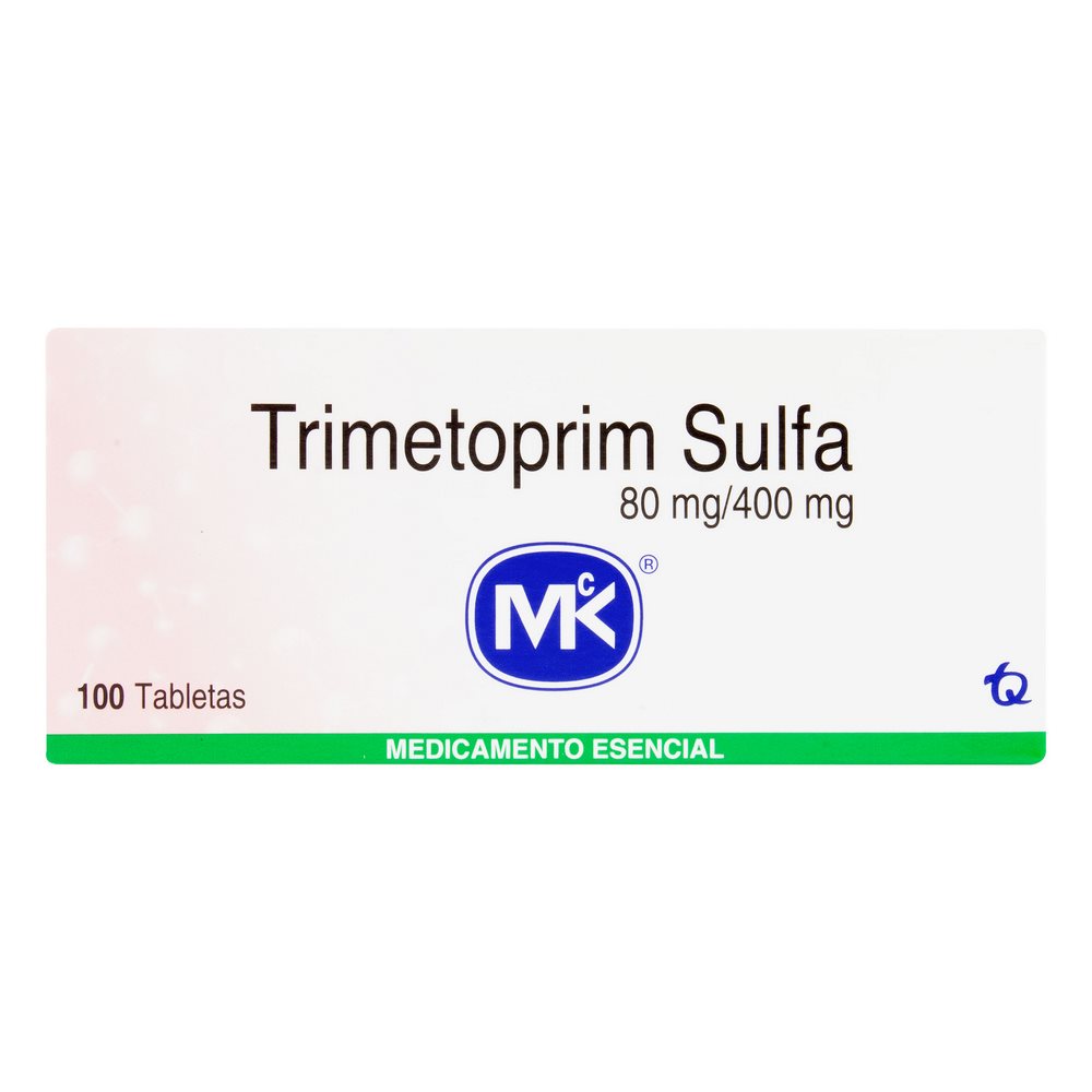 Trimetoprim sulfametoxazol 80/400 mg - 100 tabletas