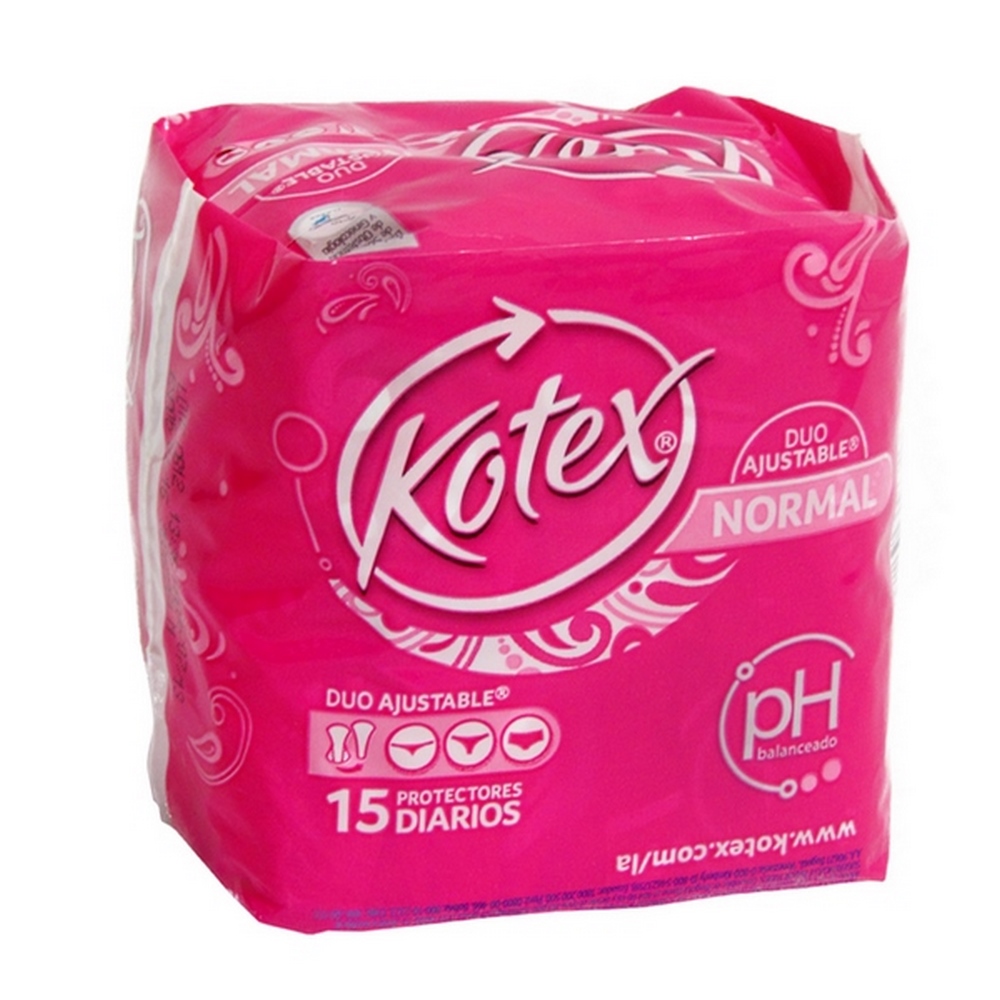 Protectores Kotex Duo Ajustable 15 uds