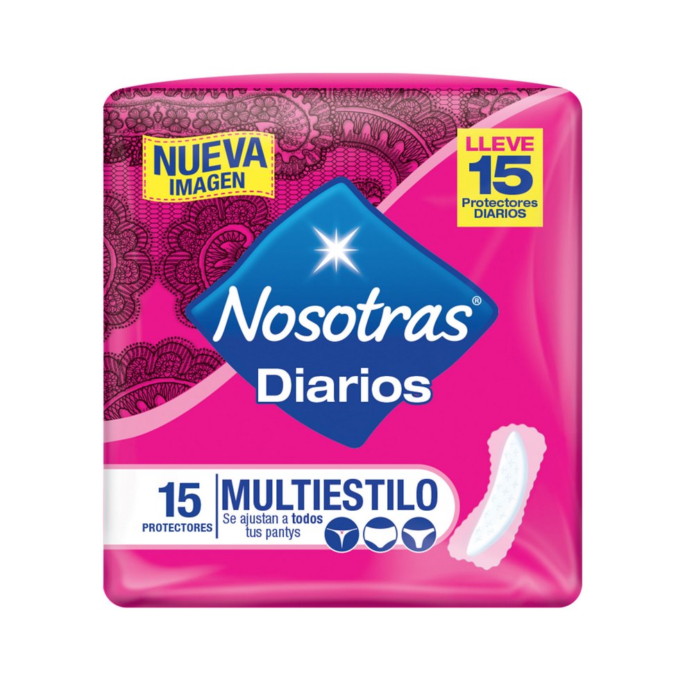 Protectores diarios Nosotras Multiestilo 15 und
