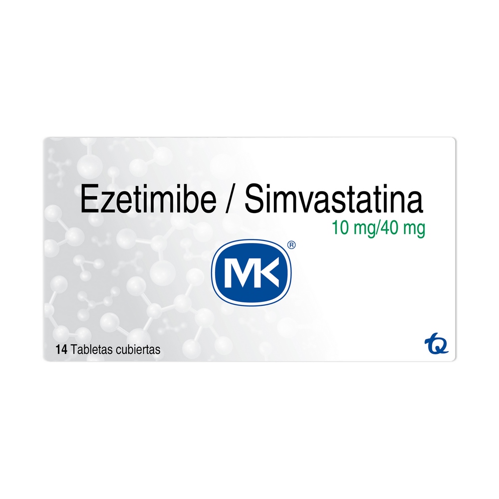 Simvastatina 40 mg + Ezétimiba 10 mg - 14 tabletas