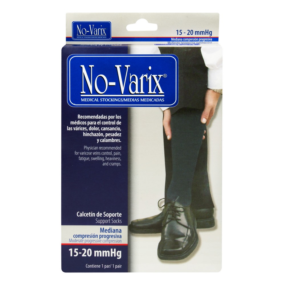 CALCET HOMB NOVARIX 15-20MMHG.NEGRO.T.M MEDIAS ANTIVARICES