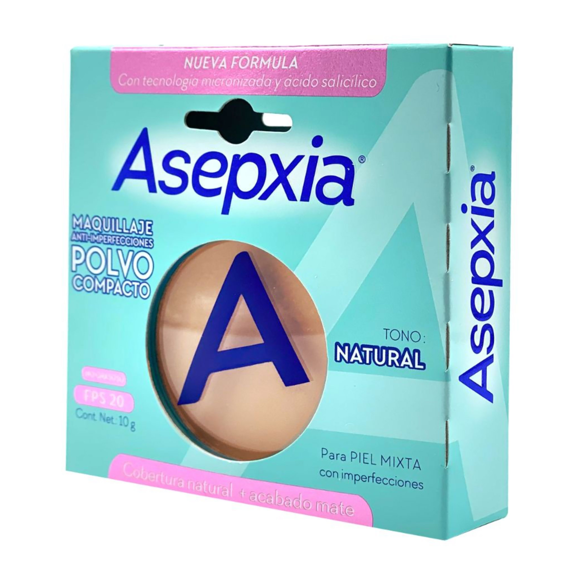 Polvo compacto Asepxia BB Natural - Genomma Lab Colombia