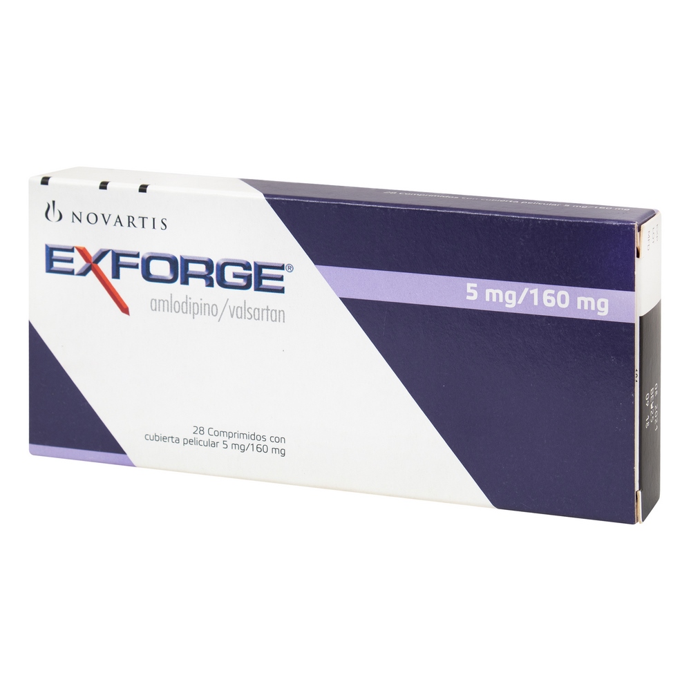Exforge 5/160 mg – 28 tabletas (amlodipino/valsartán)