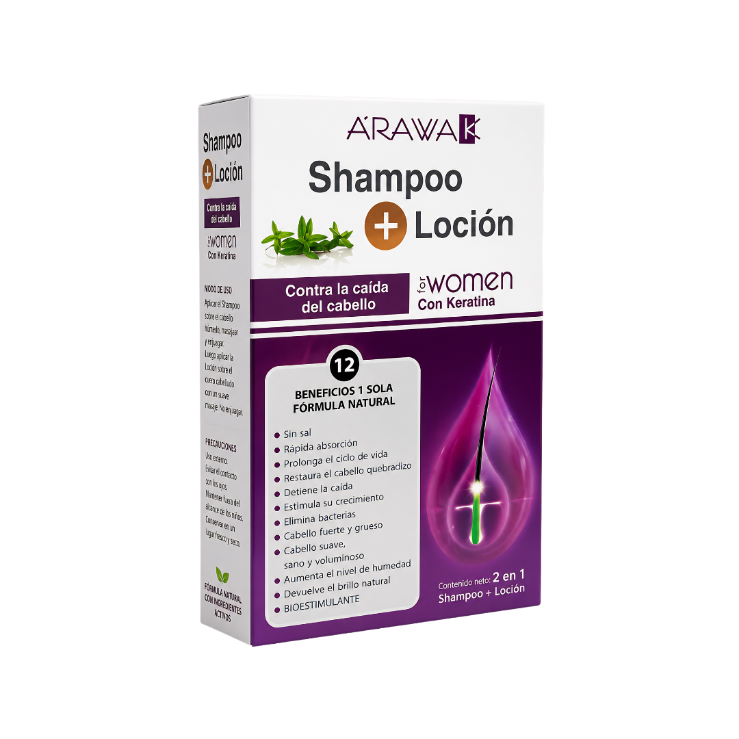Shampoo Loción Sachet Caída Cabello ARAWAK