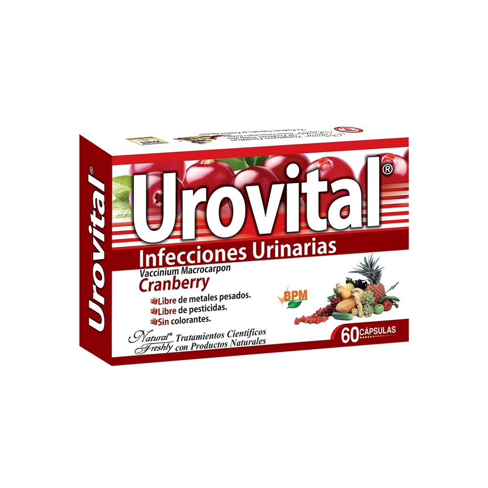 UroVital Cramberry – 60 cápsulas (fruto de arándano)