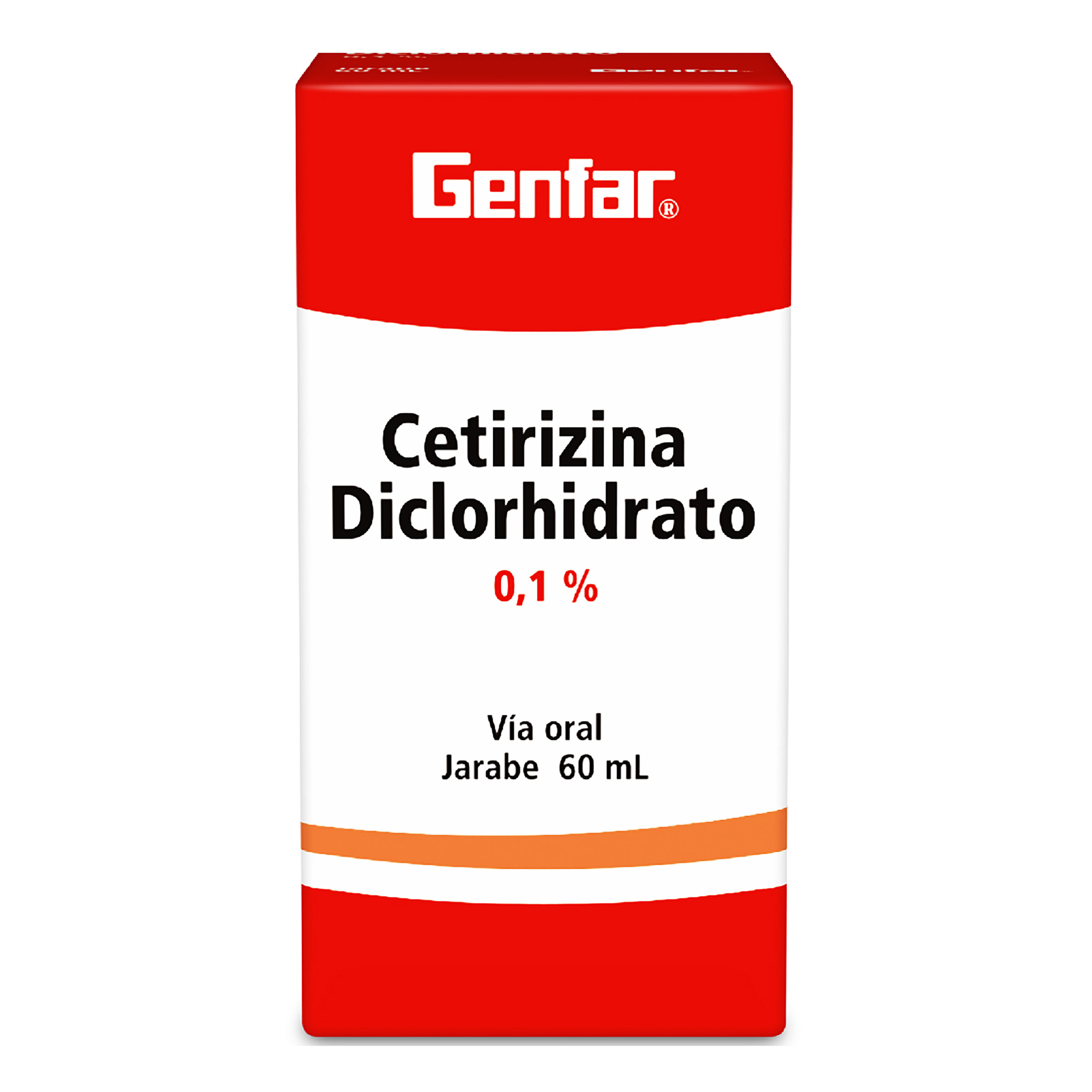 Cetirizina Jarabe 0.1% Kids – 60 ml (Genfar CETIRIZINA)
