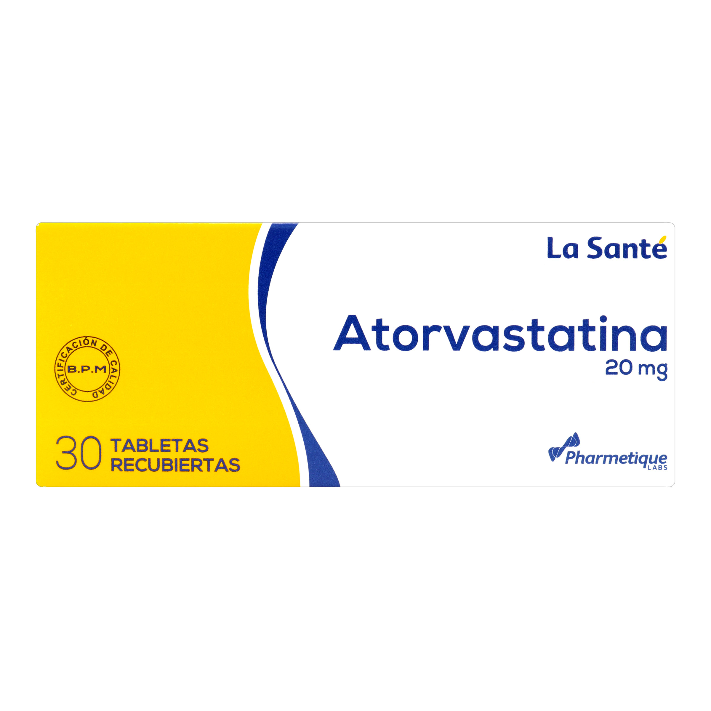 Atorvastatina 20 mg - 30 tabletas | LA SANTE