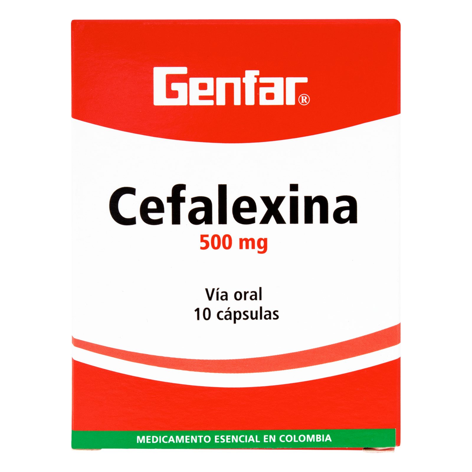 Cefalexina 500 mg 10 cápsulas Genfar