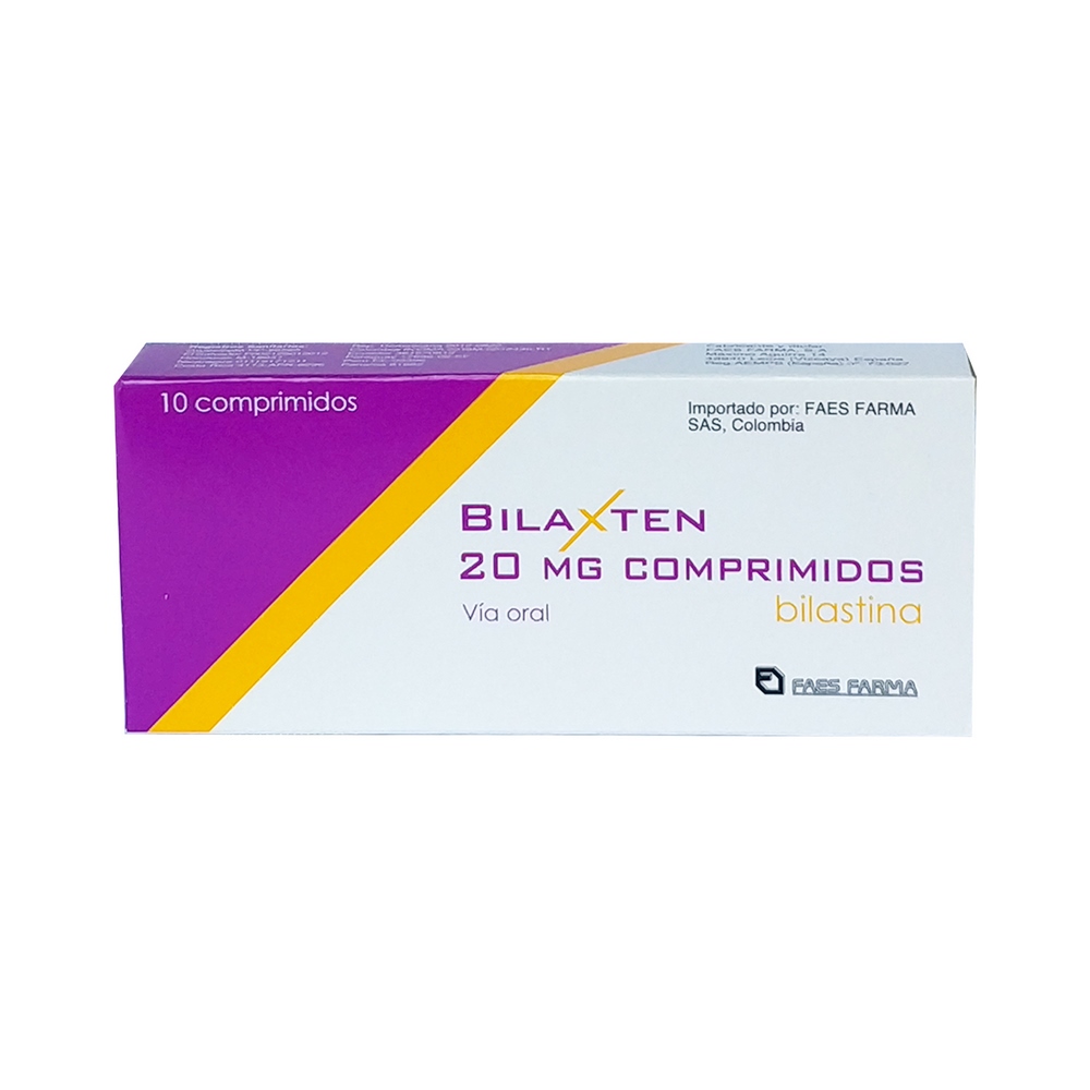 Bilastina 20 mg - 10 comprimidos - FAES
