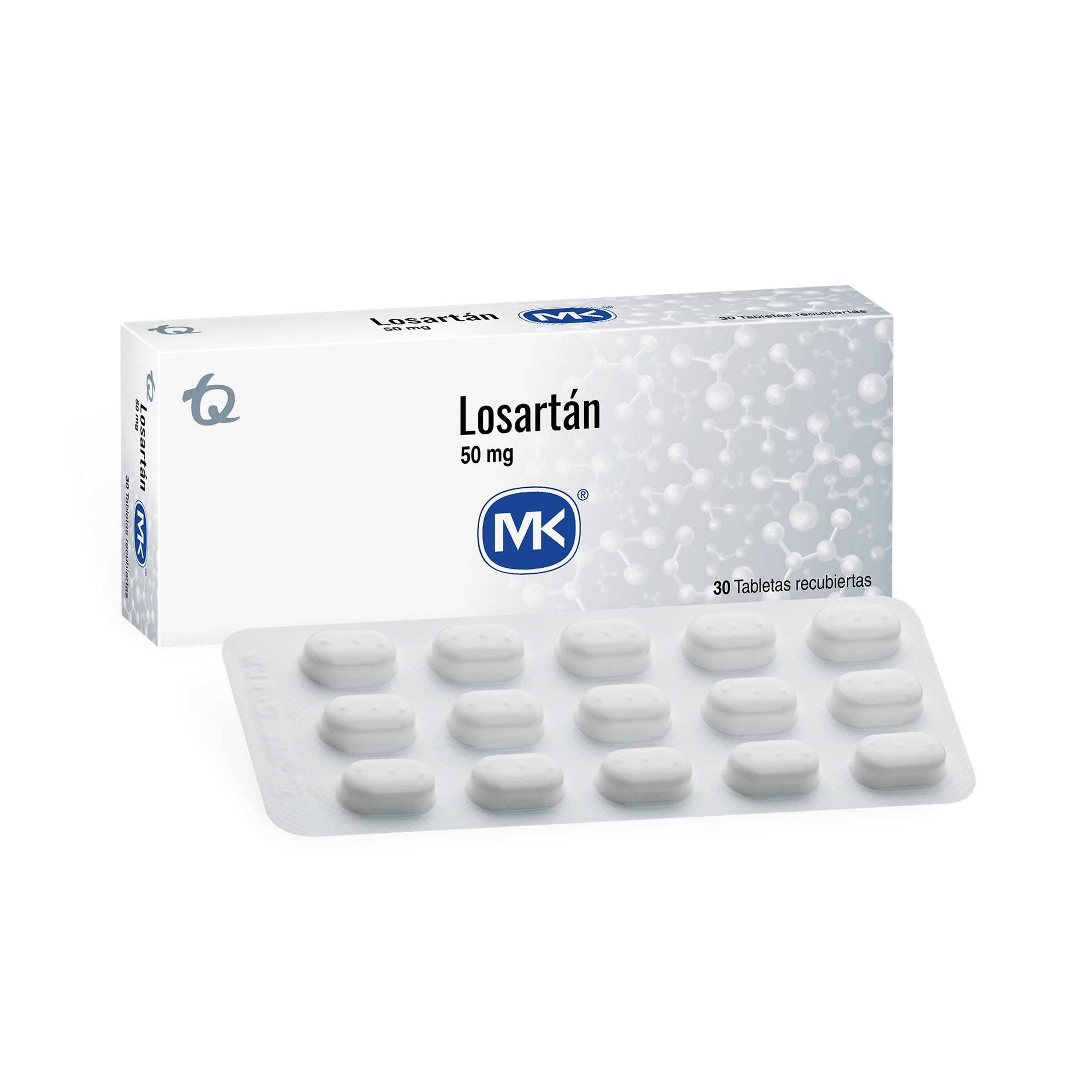 Losartán 50 mg – 30 tabletas