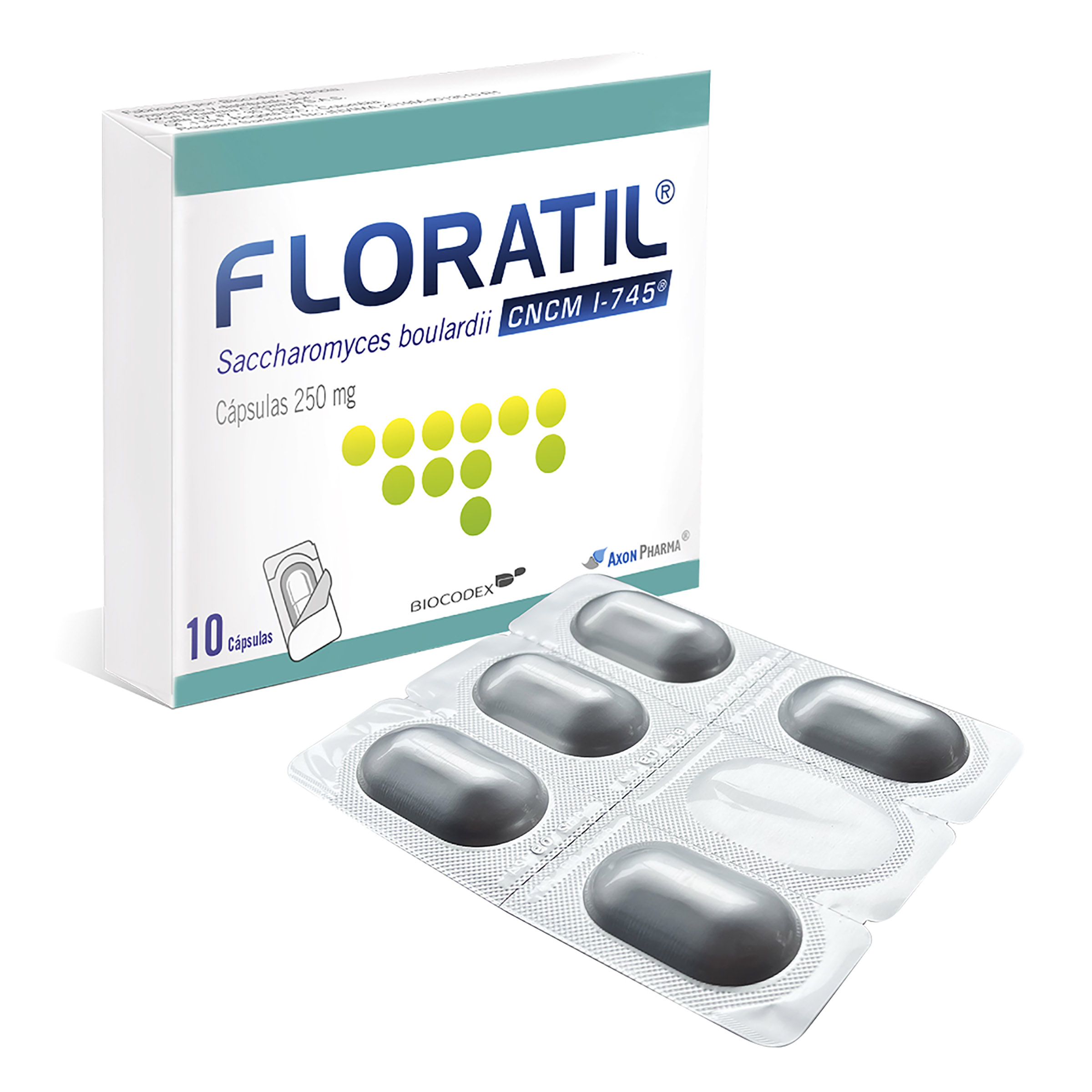 Floratil 250 mg - 10 cápsulas - Saccharomyces boulardii