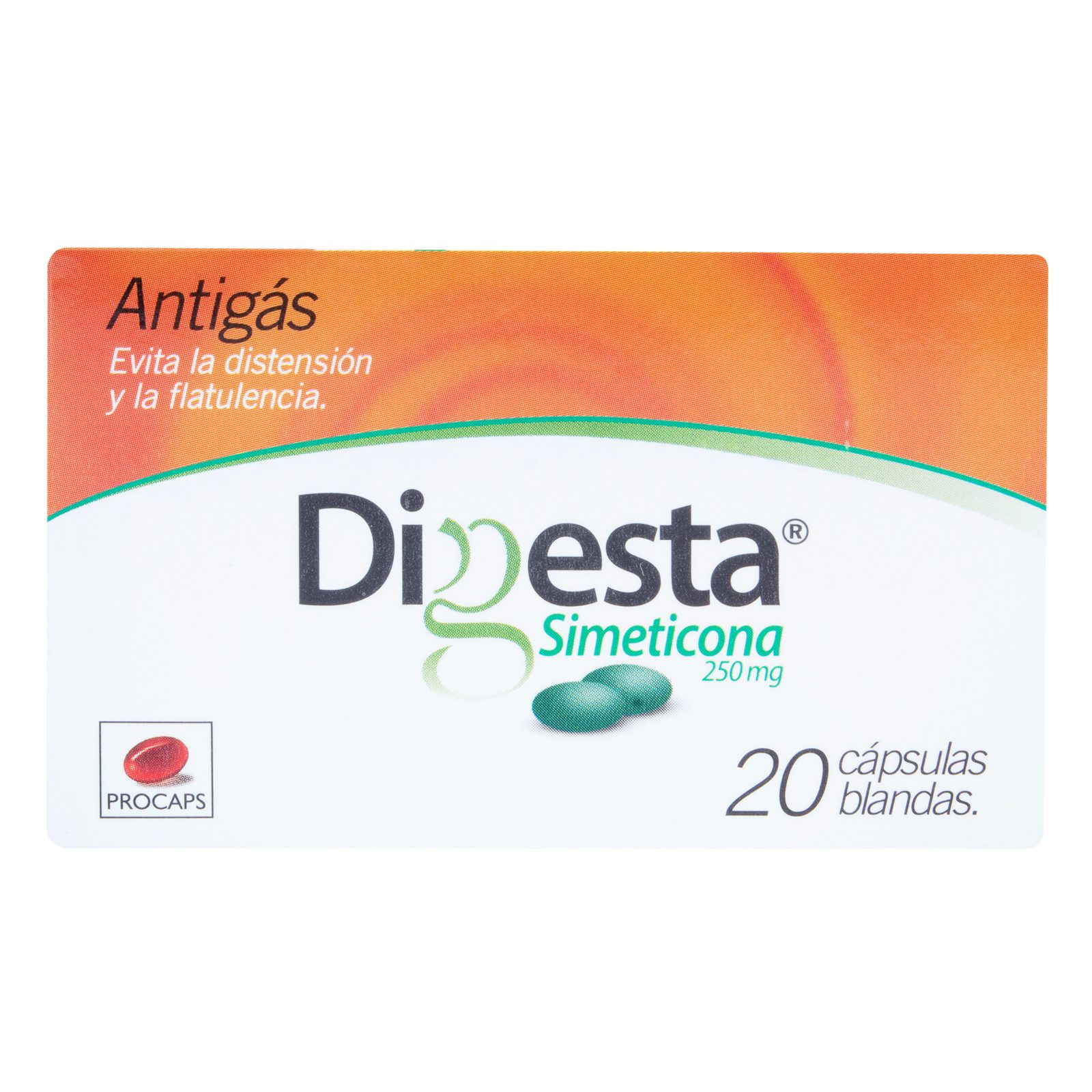 DigestA 250 mg – Simeticona, 20 tabletas