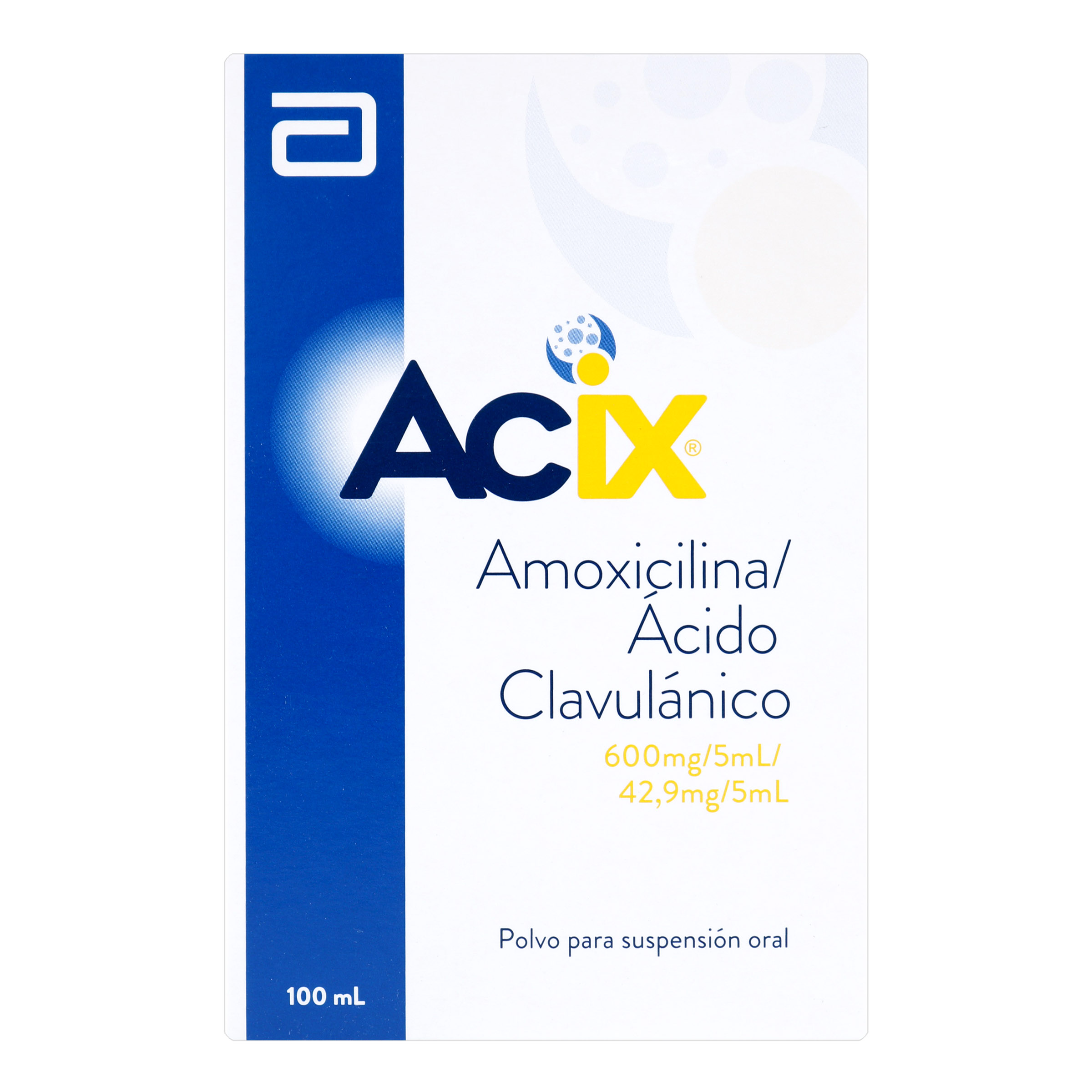 Amoxicilina/ácido clavululónico Acix 600 mg/42.9 mg – polvo 100 mL