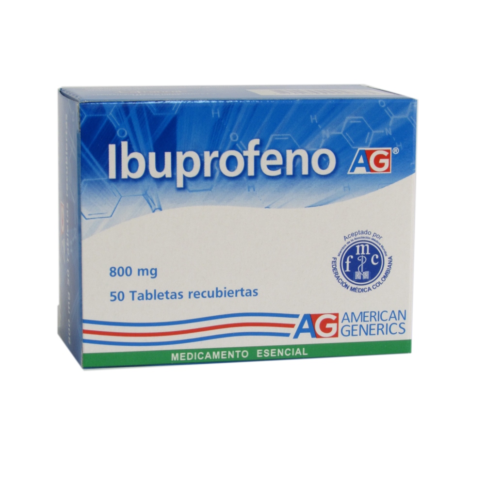 Ibuprofeno 800 mg – 50 tabletas