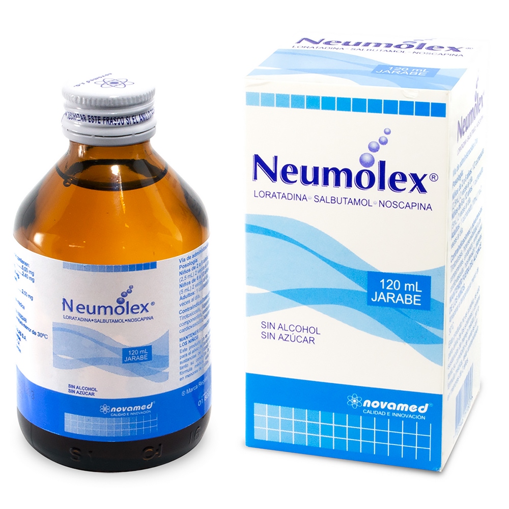 NEUMOLEX Jarabe 120 ml - Loratadina, Terbutalina y Noscapina