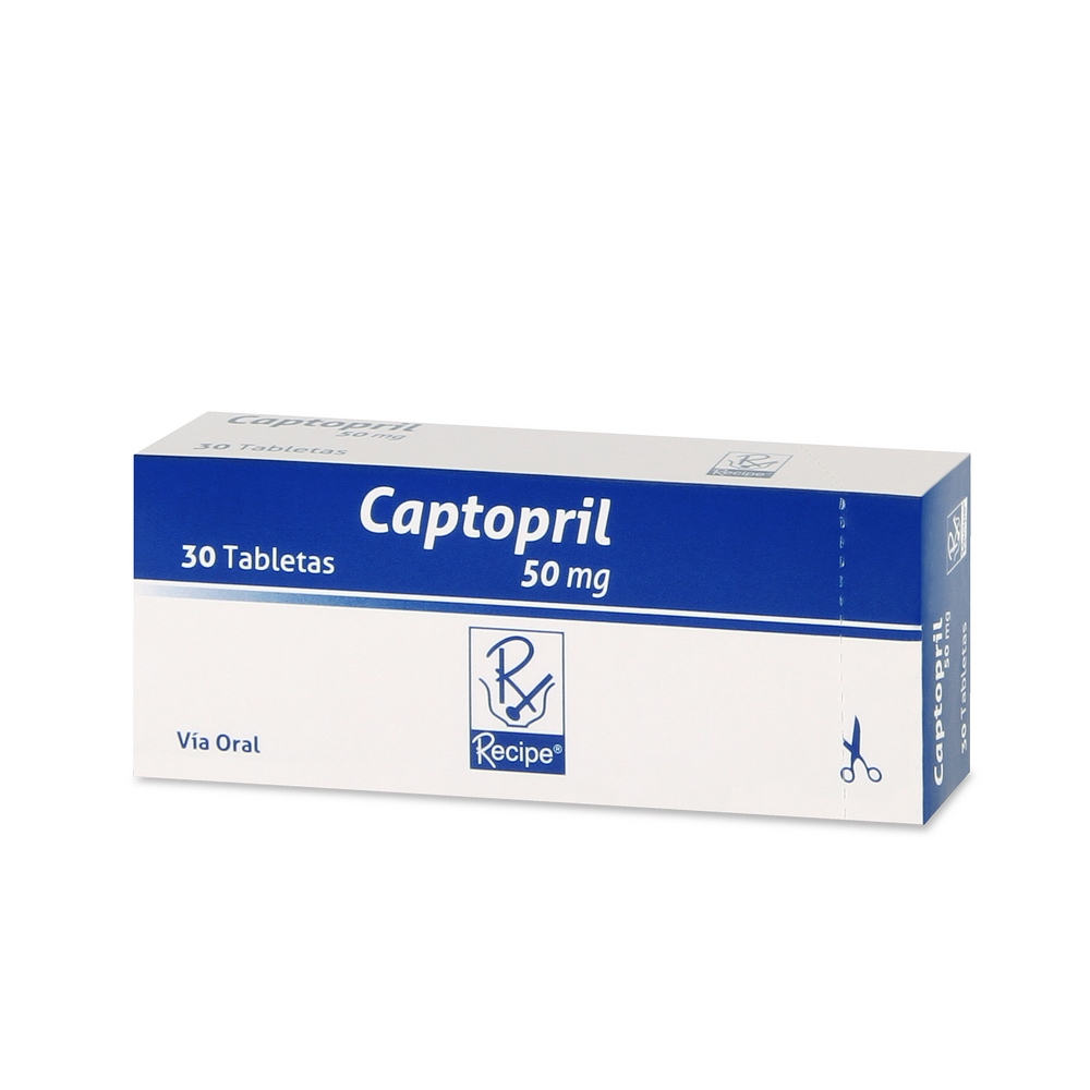 Captopril 50 mg - 30 tabletas | BUSSIE S.A.
