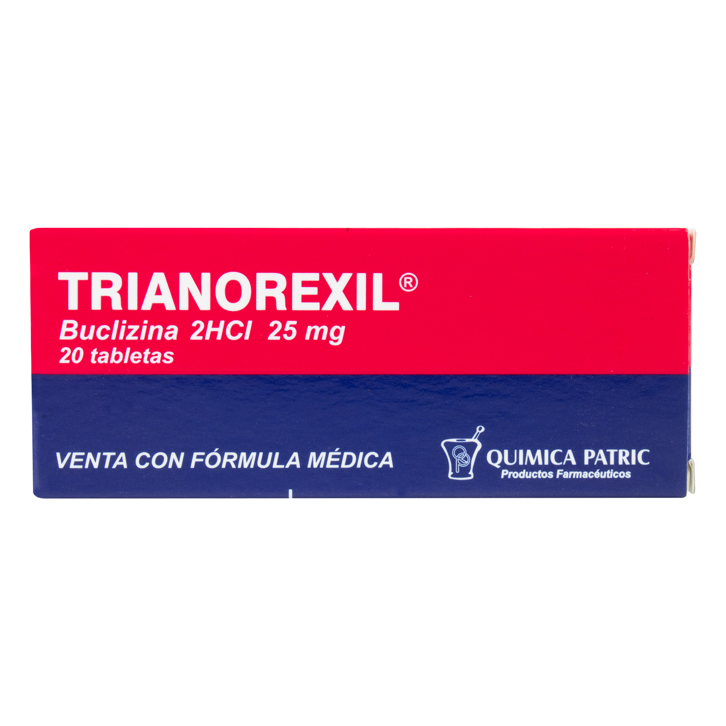 Trianorexil 25 mg buclizina, 20 tabletas