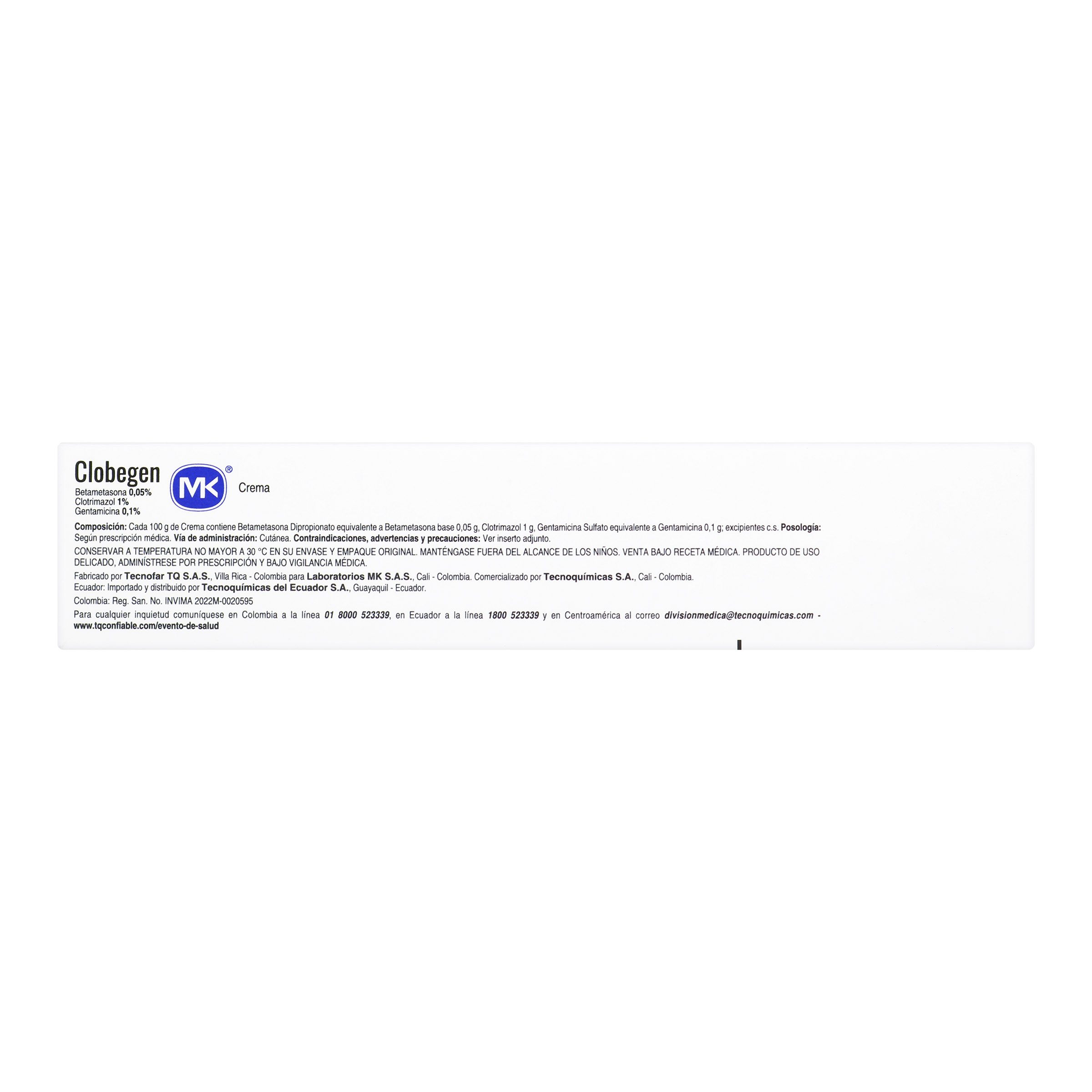 Crema 20 g Betametasona Clotrimazol Gentamicina – ClobeGen