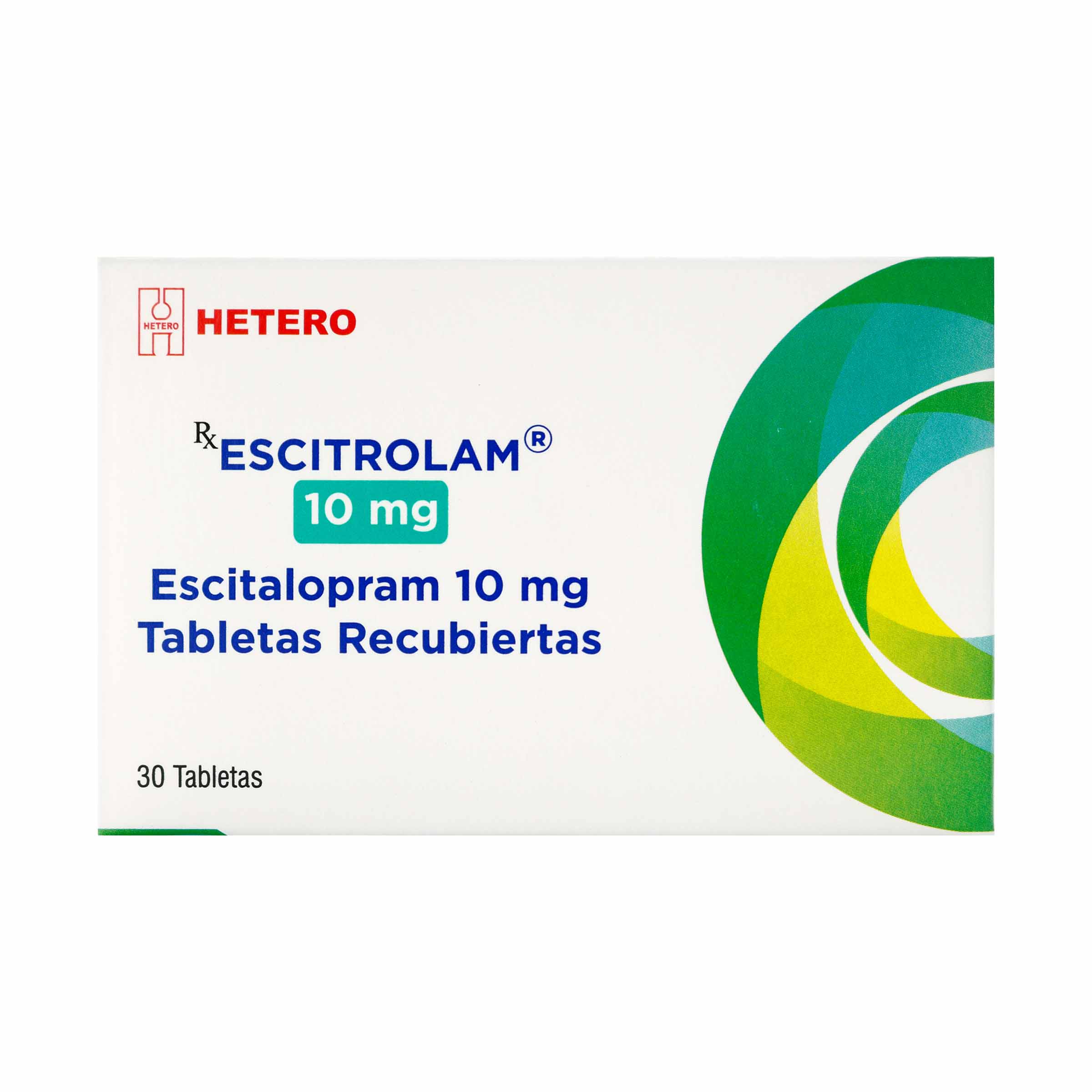 Escitalopram 10 mg 30 tabletas – Hetero