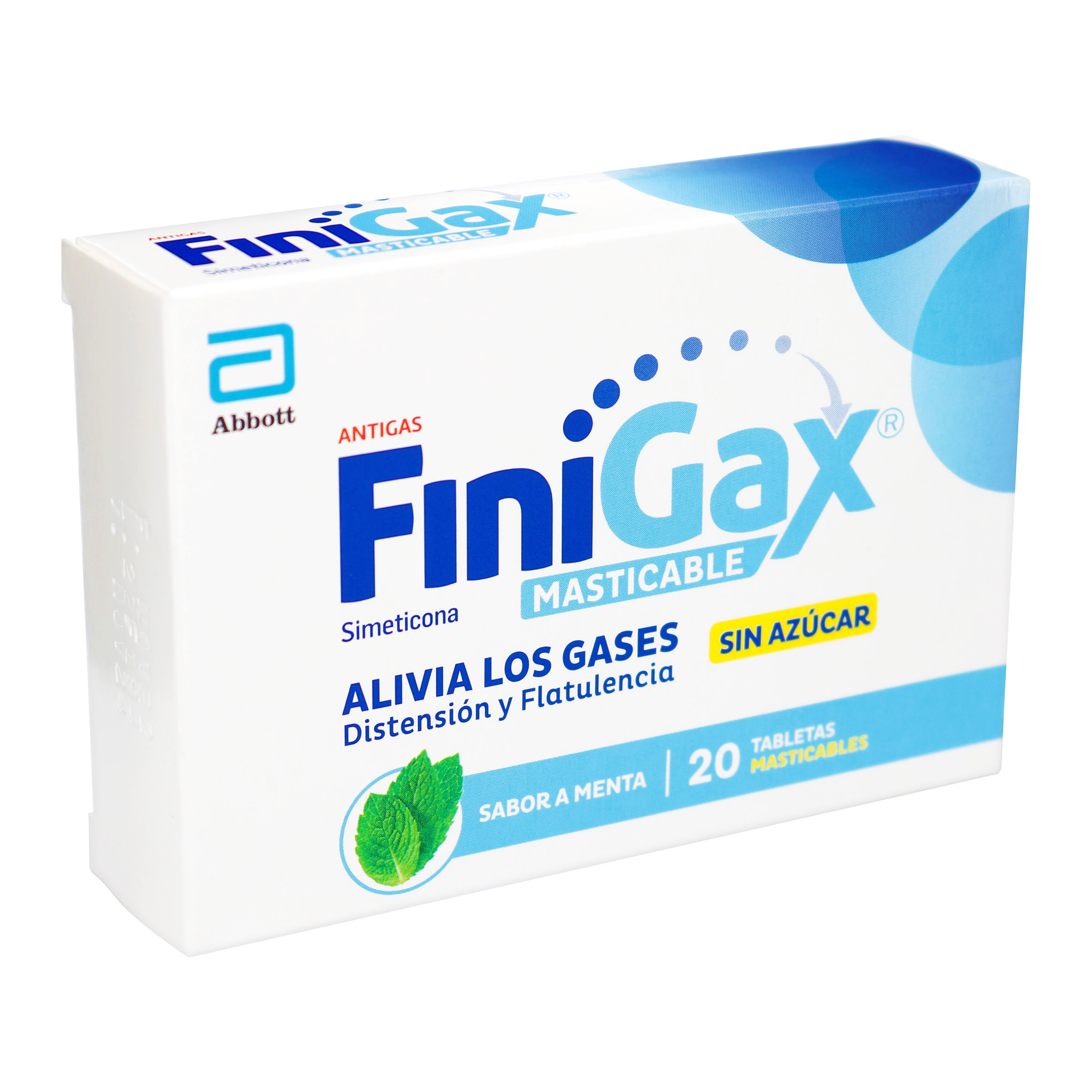 Finigax Masticable Menta, 20 tabletas
